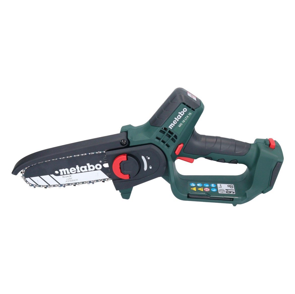 metabo Akku-Kettensäge MS 18 LTX 15 Akku Gehölzsäge 18 V 15 cm 5 m/s + 1x Akku 5,5 Ah
