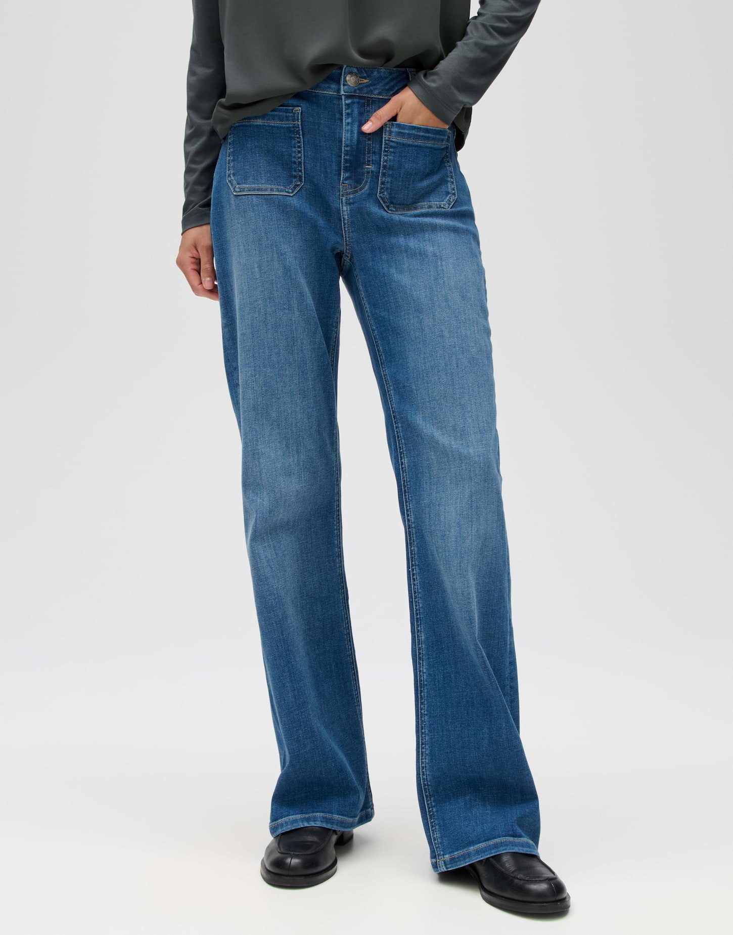 OPUS Bootcut-Jeans Elana french