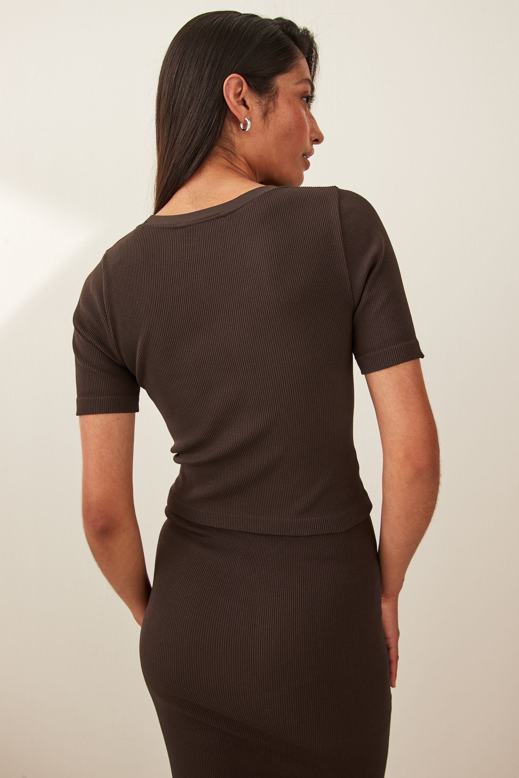 Next T-Shirt Geripptes Slim Fit Oberteil günstig online kaufen