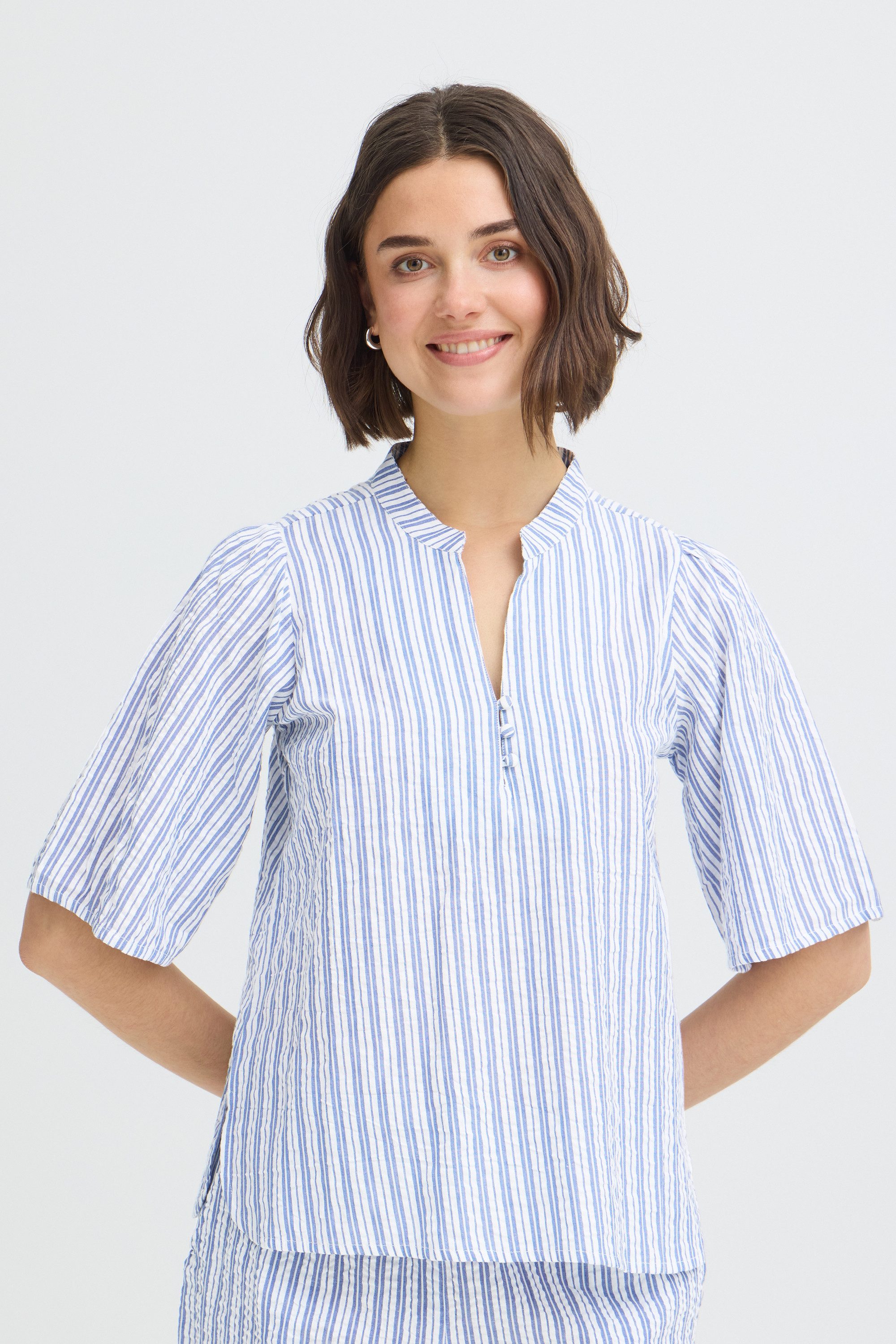 fransa Kurzarmbluse Kurzarm-Bluse FRCAYLA