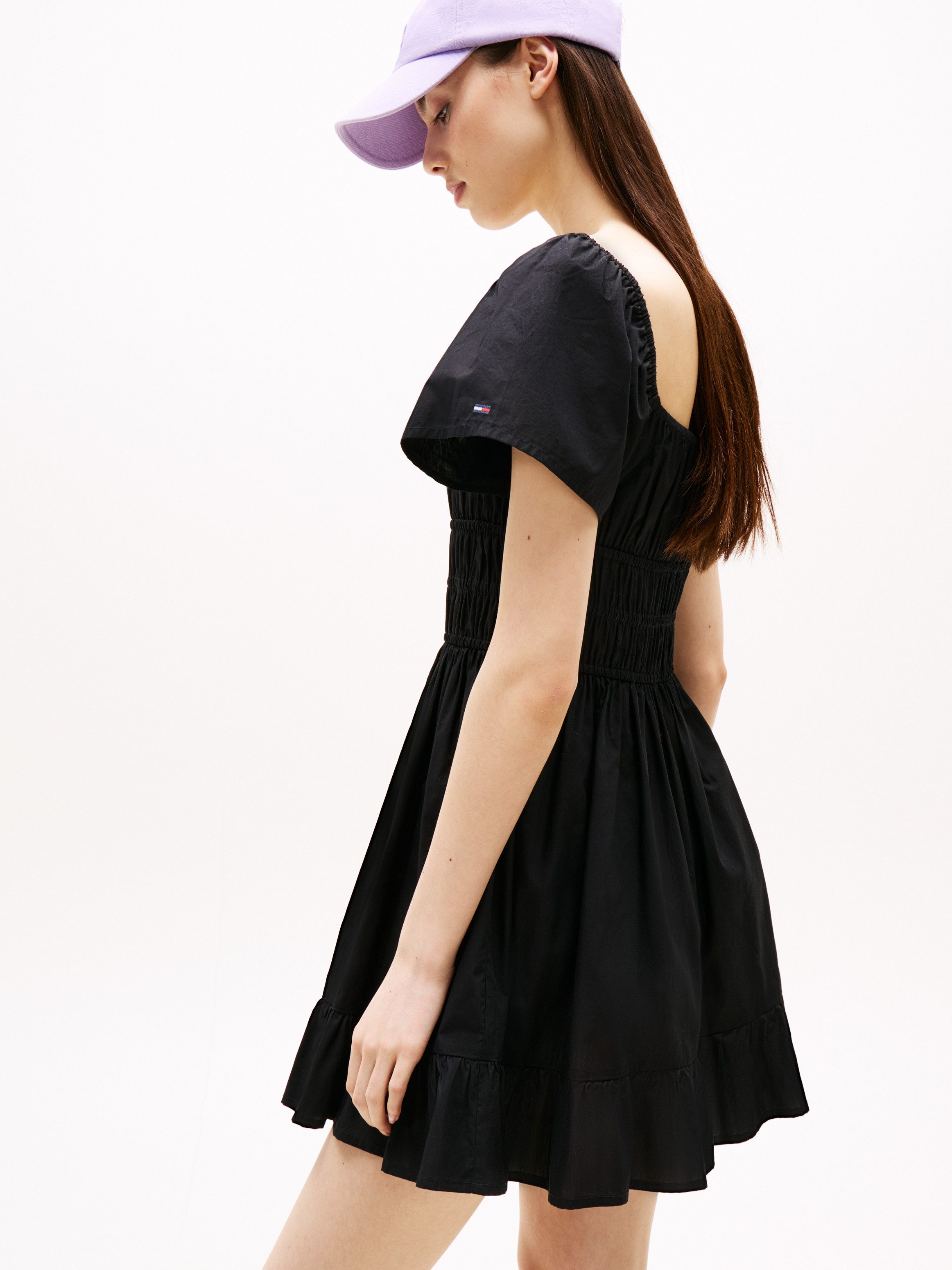 Tommy Jeans Minikleid TJW ROUCHE MINI POPLIN DRESS EXT günstig online kaufen