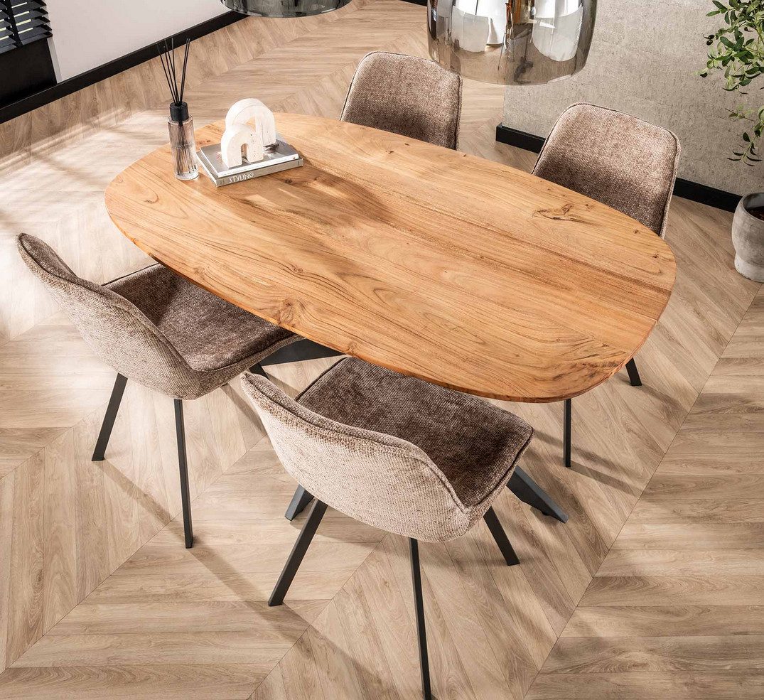 Maison ESTO Esstisch Esszimmertisch ESCANDI oval günstig online kaufen