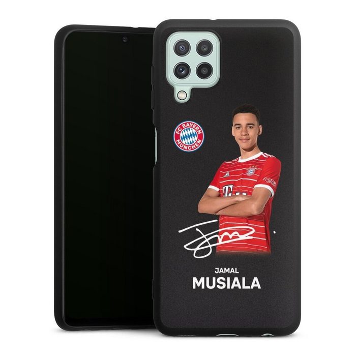 DeinDesign Handyhülle Jamal Musiala Offizielles Lizenzprodukt FC Bayern München Samsung Galaxy A22 4G Silikon Hülle Premium Case Handy Schutzhülle