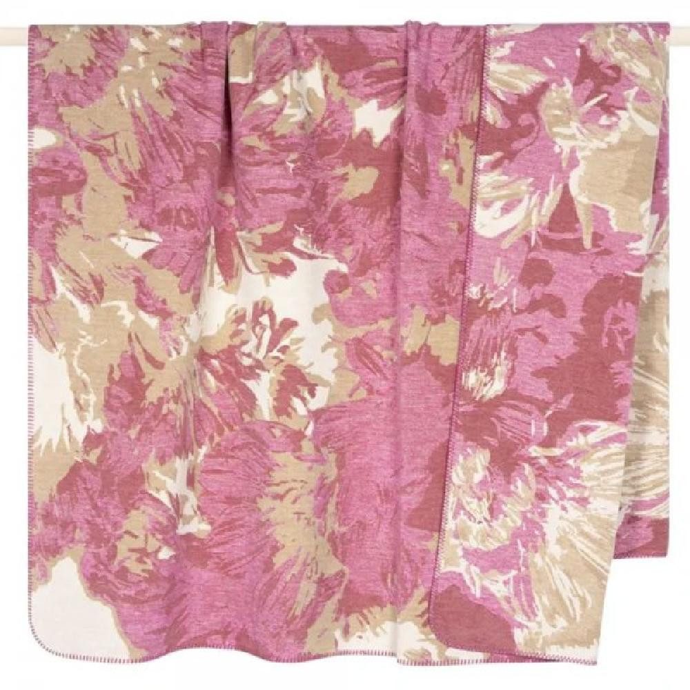Wohndecke Decke Romance Flower Pink Beige (150x200cm), PAD