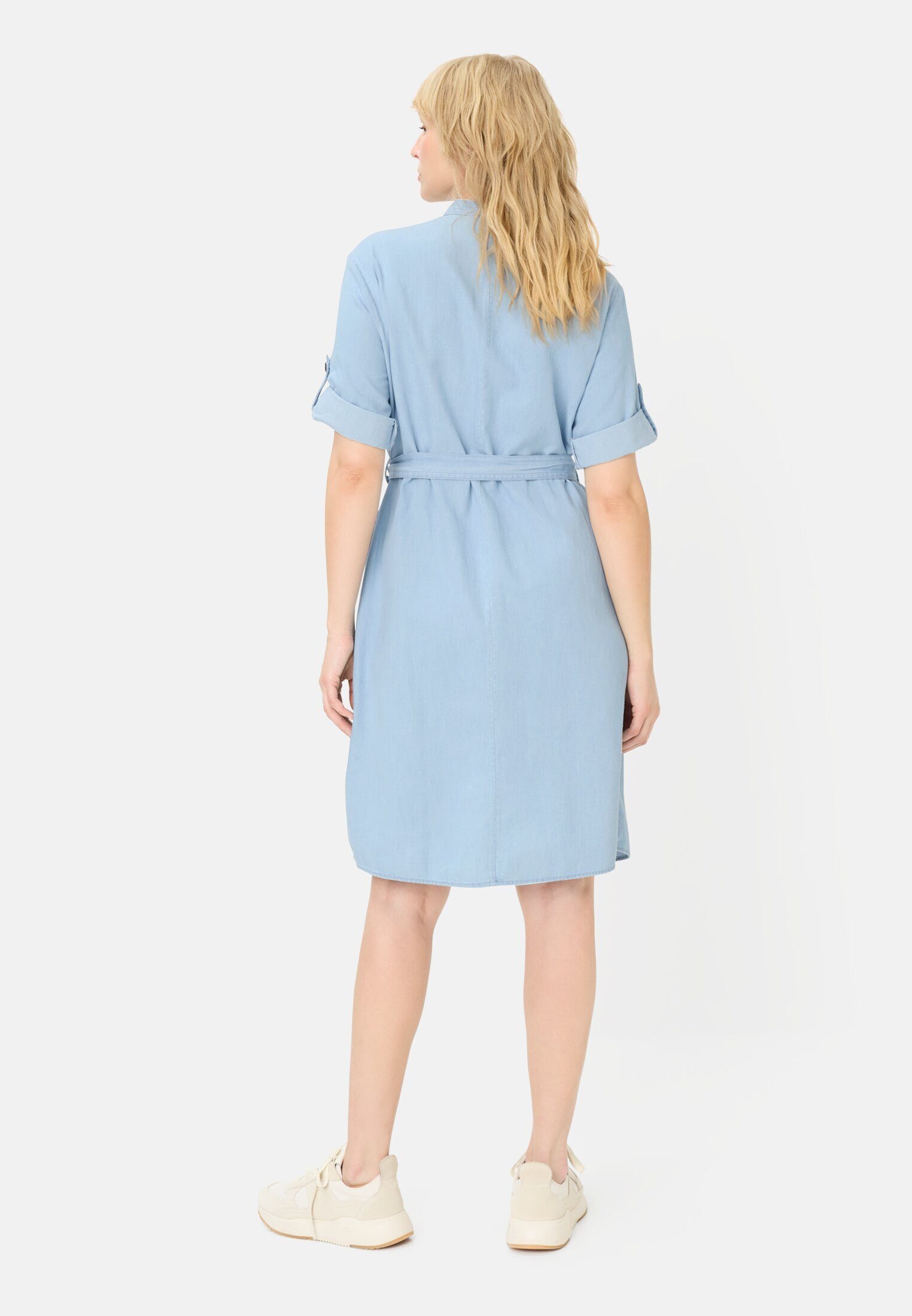 camel active Sommerkleid mit Knopfleiste Dreiviertelarm