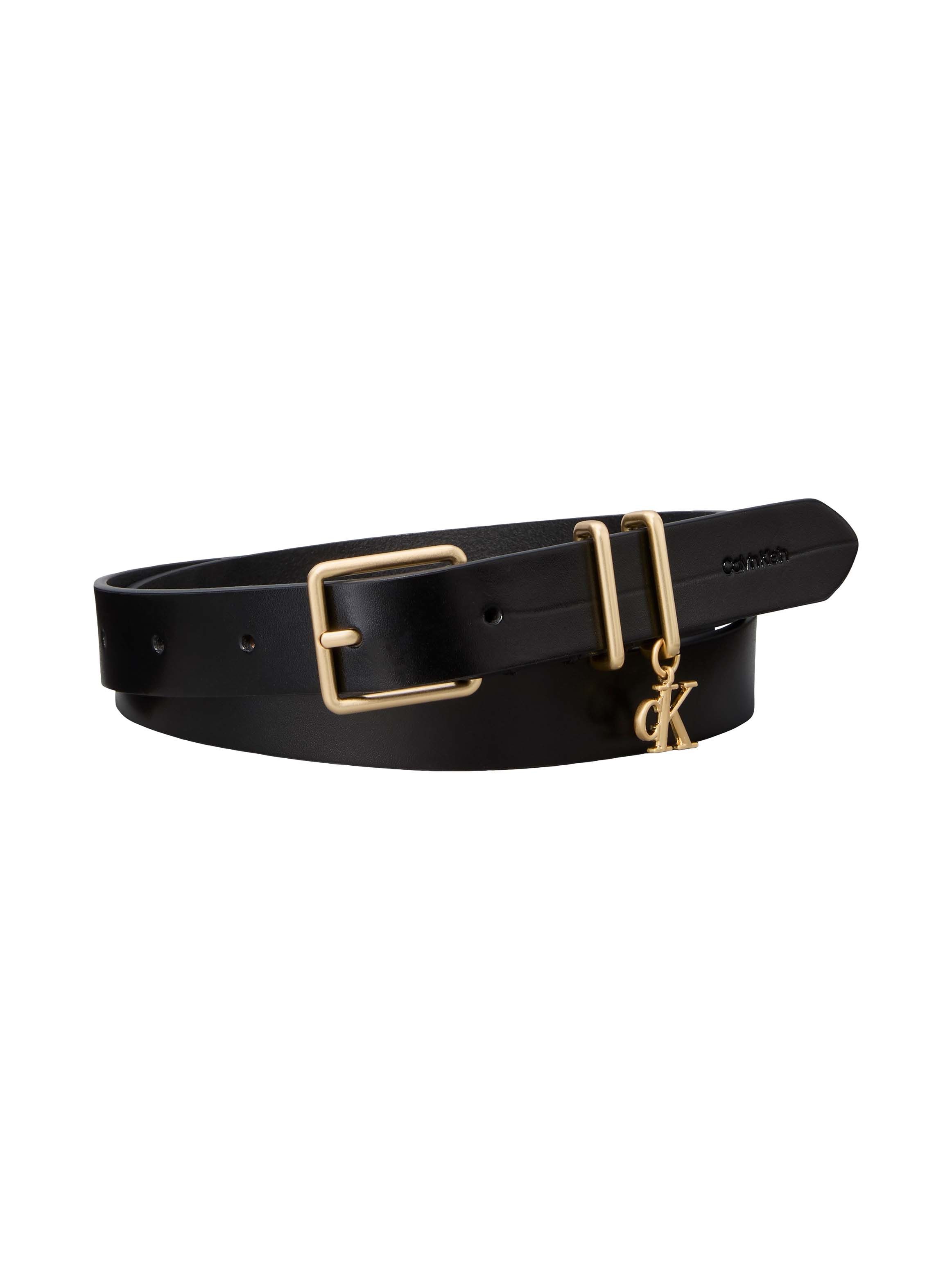 Calvin Klein Ledergürtel MONOGRAM CHARM KEEPER BELT 25MM Regular fit mit Anhänger