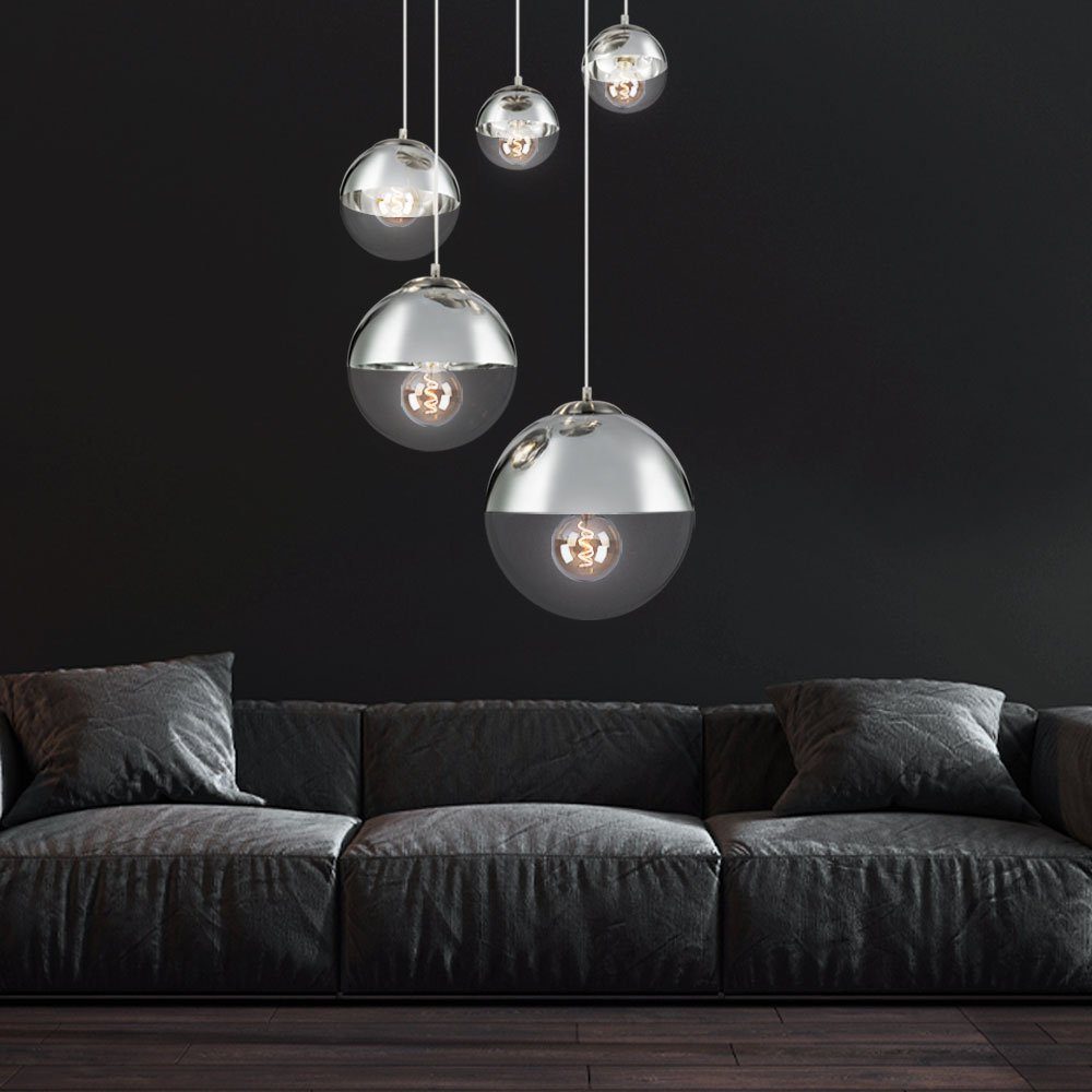 etc-shop LED Pendelleuchte, Leuchtmittel inklusive, Warmweiß, Design Decken  Pendel Leuchte Kugel Strahler Wohn Zimmer Hänge