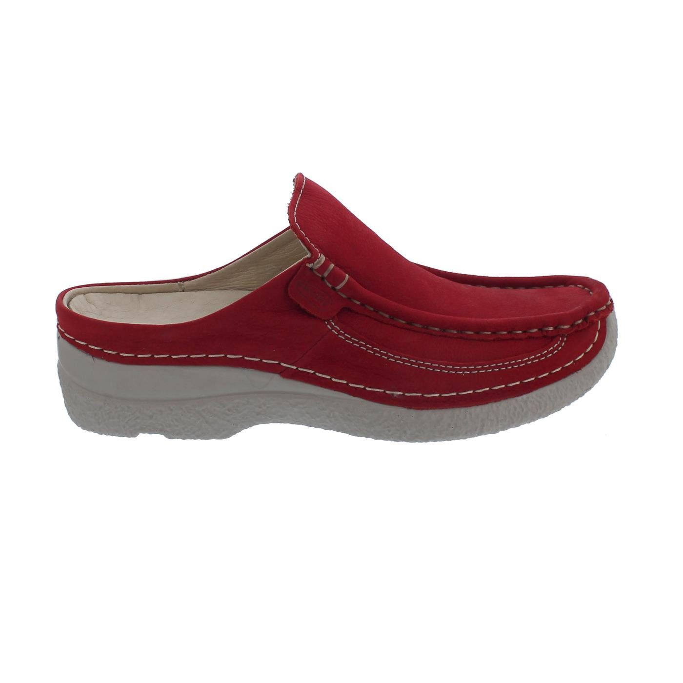 Wolky Roll-Slide, Clog, Antique nubuck, Red summer, 0620211-570 Clog