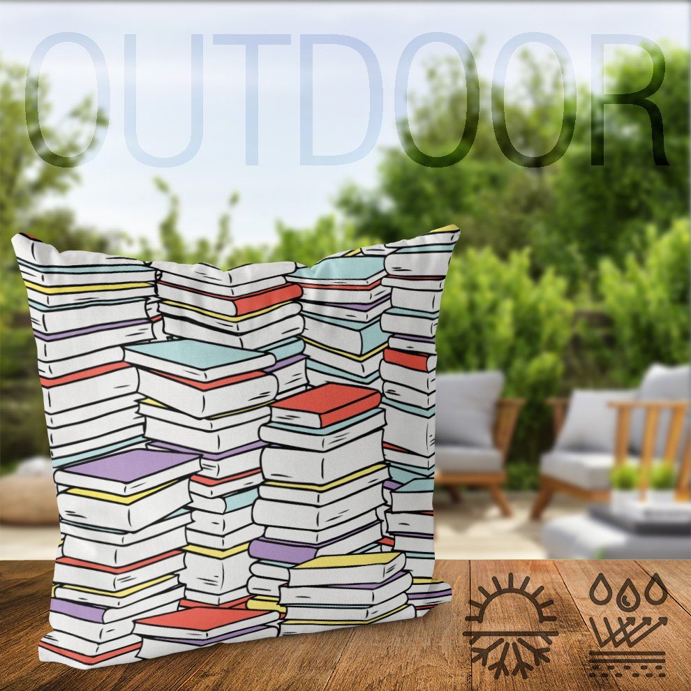 Kissenbezug, VOID (1 Stück), Buch Roman Wohnzimmer Sofa-Kissen Druck Lesen Papier Bücher Geschichten Schreibwaren Bibliothek Muster
