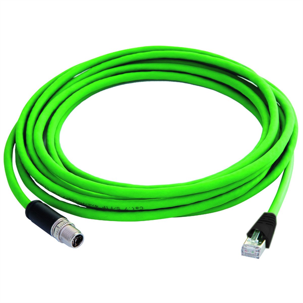 Telegärtner STX M12x1-RJ45 VL X-kod. Cat.6A LAN-Kabel, M12-X Männlich (Stecker), RJ-45 Männlich (Stecker) (750.0 cm), CP01CP05B-SFTP2607C7-1PUR-A0750