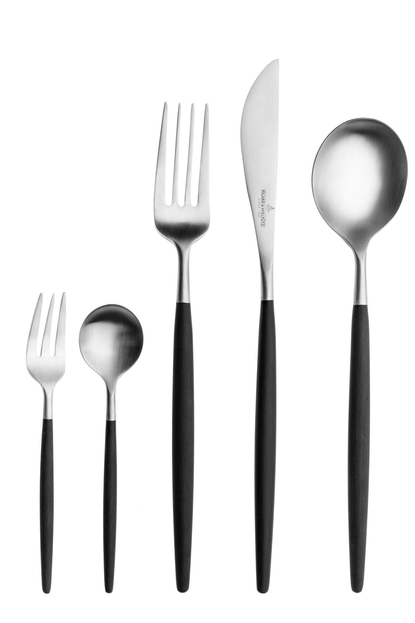 Picard & Wielpütz Solingen Besteck-Set Franzi, im Geschenkkarton, wahlweise als 24- oder 30-teiliges Set (30-tlg), 6 Personen, Chromnickelstahl 18/10, modernes und außergewöhnliches Design