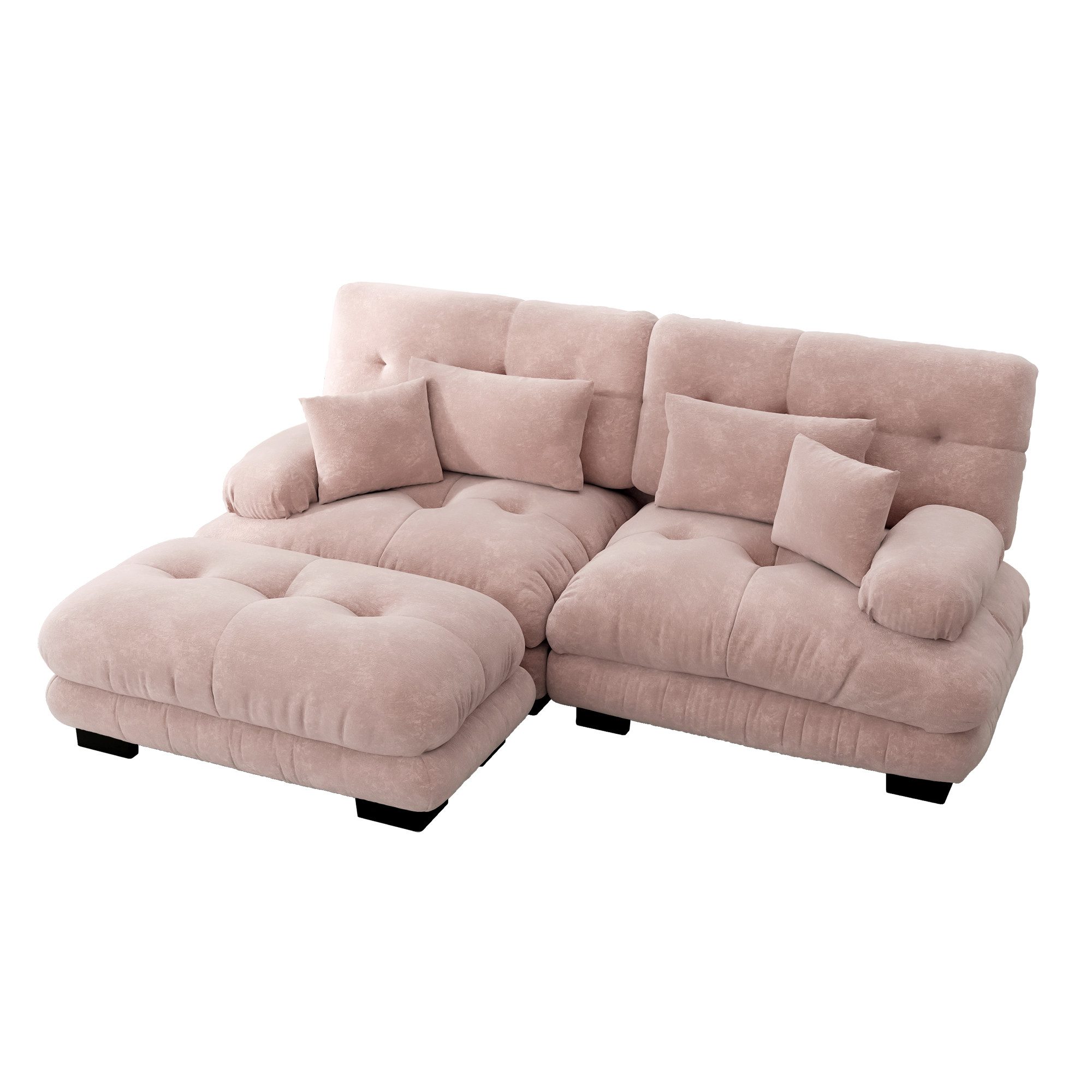 Odikalo 2-Sitzer Schlafsofa Polstersofa Ecksofa, Cloud Ecksofa für Wohnzimm günstig online kaufen