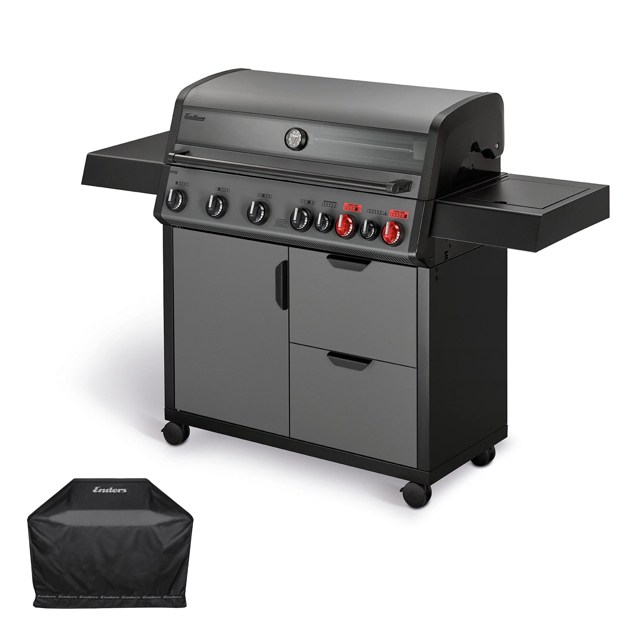Enders® Gasgrill Hyde 6 SIKR Turbo II inkl. Premium Wetterschutzhülle