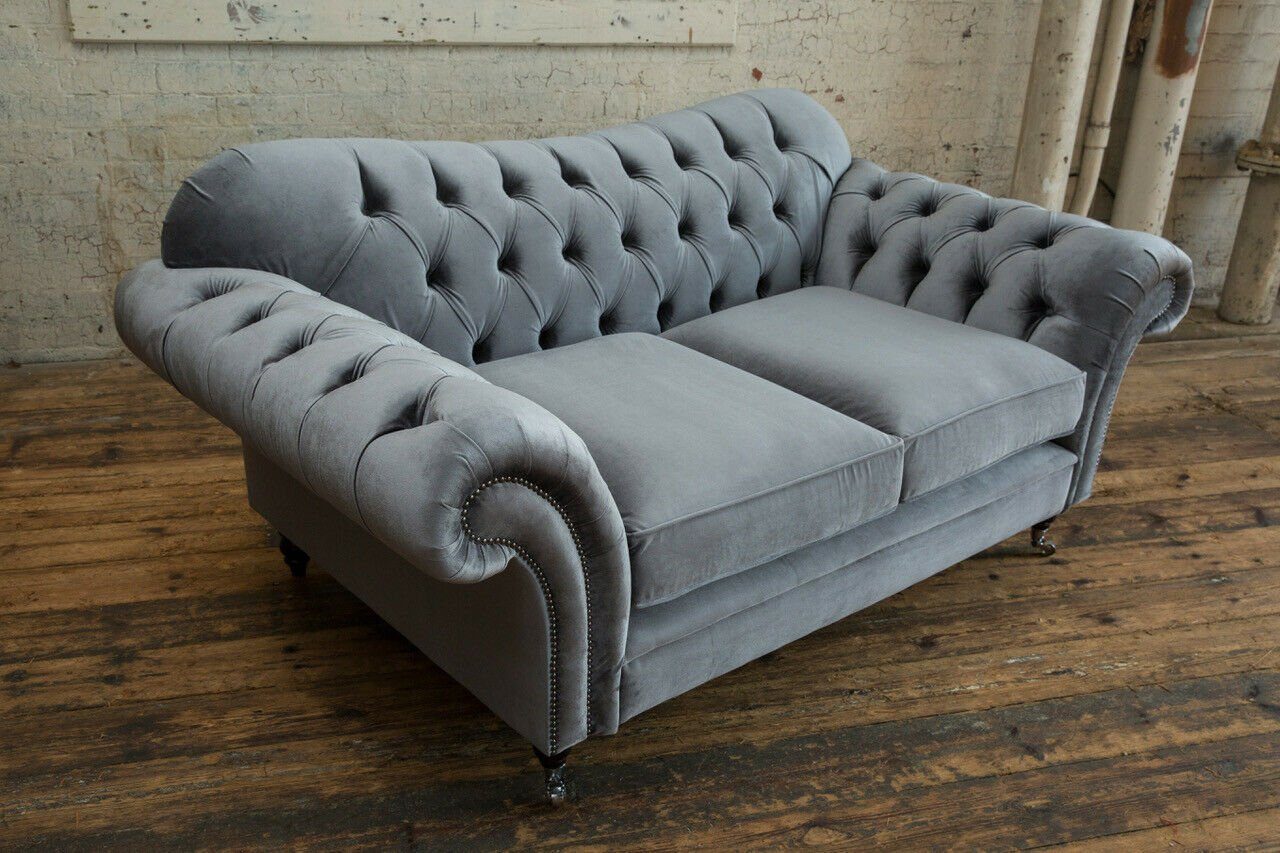 Sofa JVmoebel Chesterfield-Sofa, cm 200 Chesterfield 2 Sitzer Couch Design