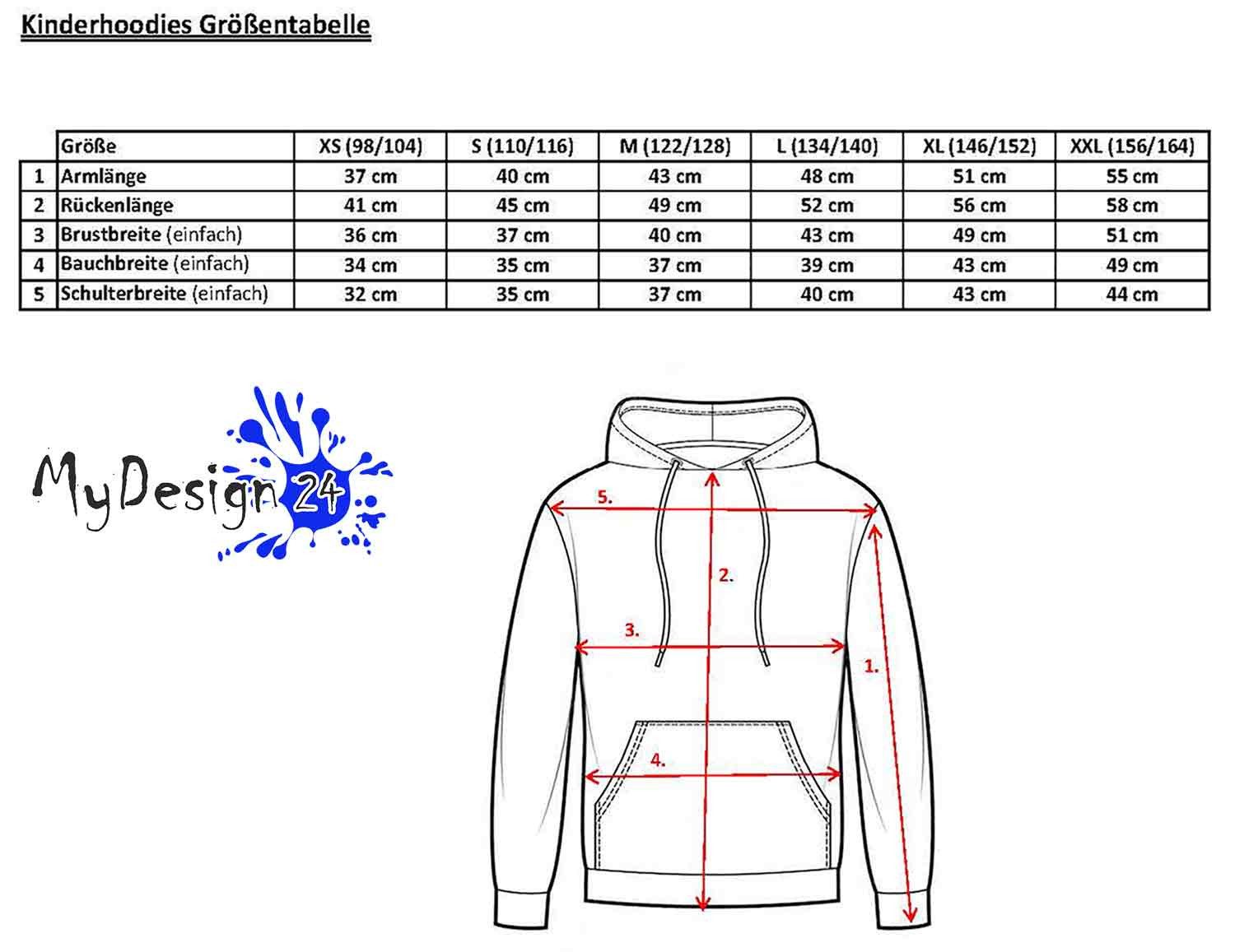 MyDesign24 Hoodie Kinder Kapuzen Sweatshirt - Fußball in Ölfarben Kapuzensweater mit Aufdruck i475
