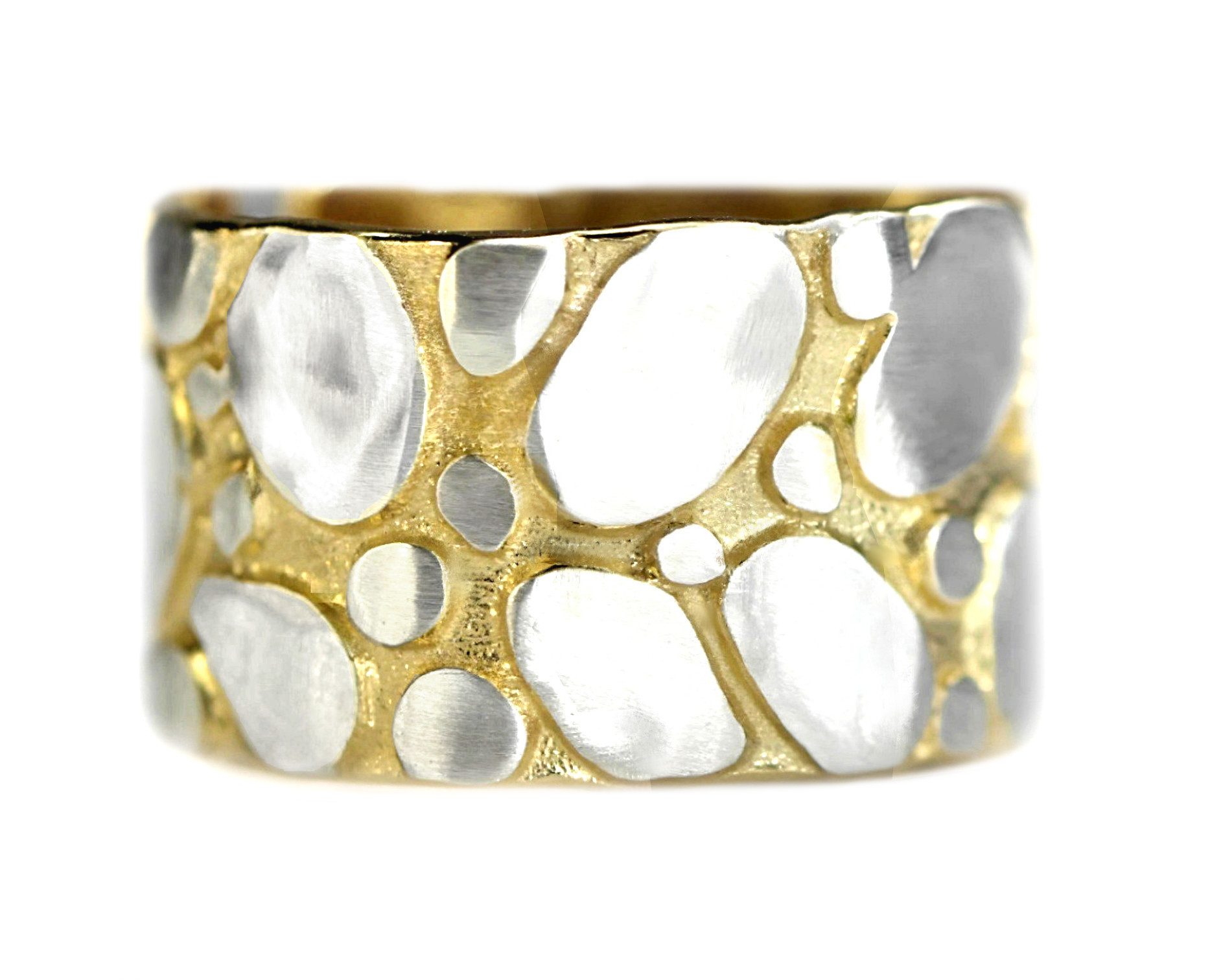 Villa Sorgenfrei Schmuckmanufaktur Silberring Goldene Küste Bicolor Ring au günstig online kaufen