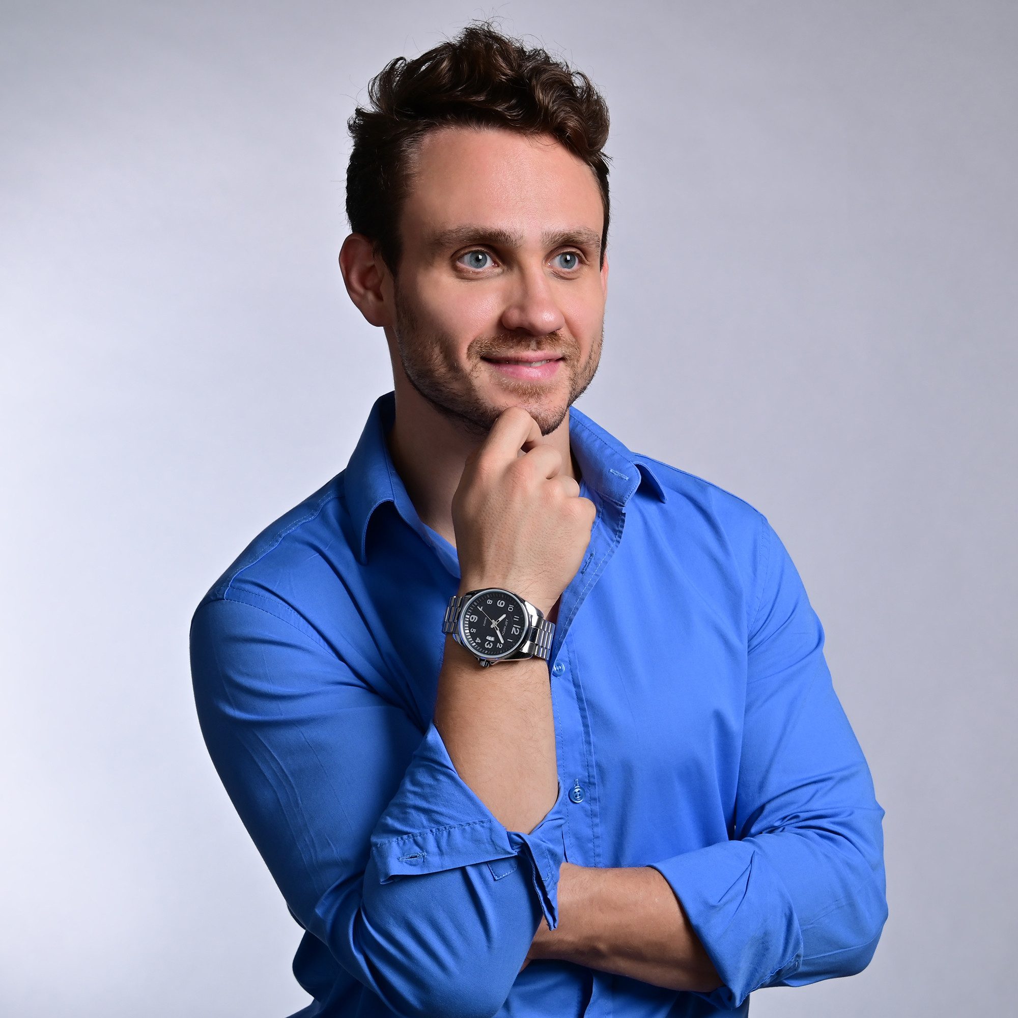 JUST WATCH Quarzuhr Netar Edelstahlarmband, silberfarben, schwarzes od. weißes