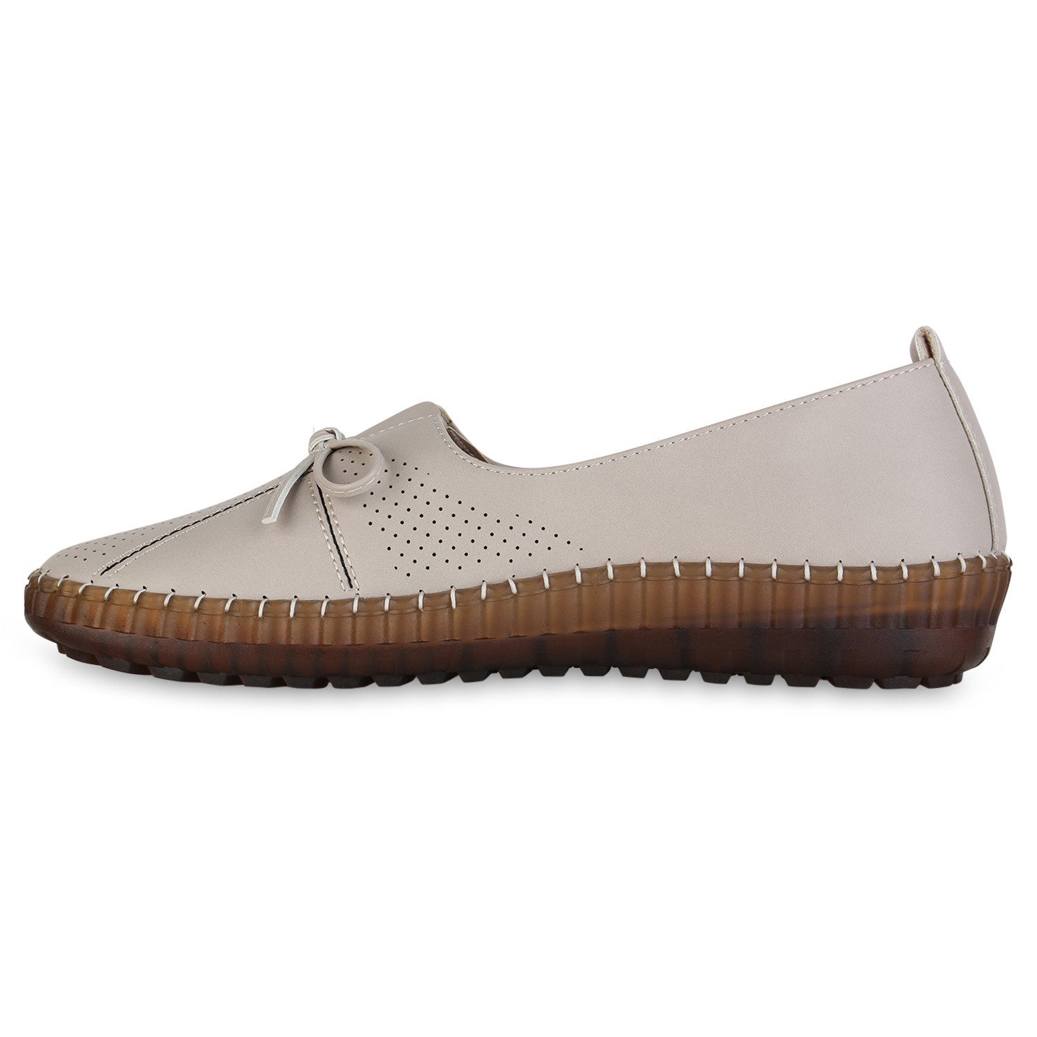 VAN HILL 841628 Slipper Damen Slip Ons Slippers Bequeme Schleifen Profil-So günstig online kaufen