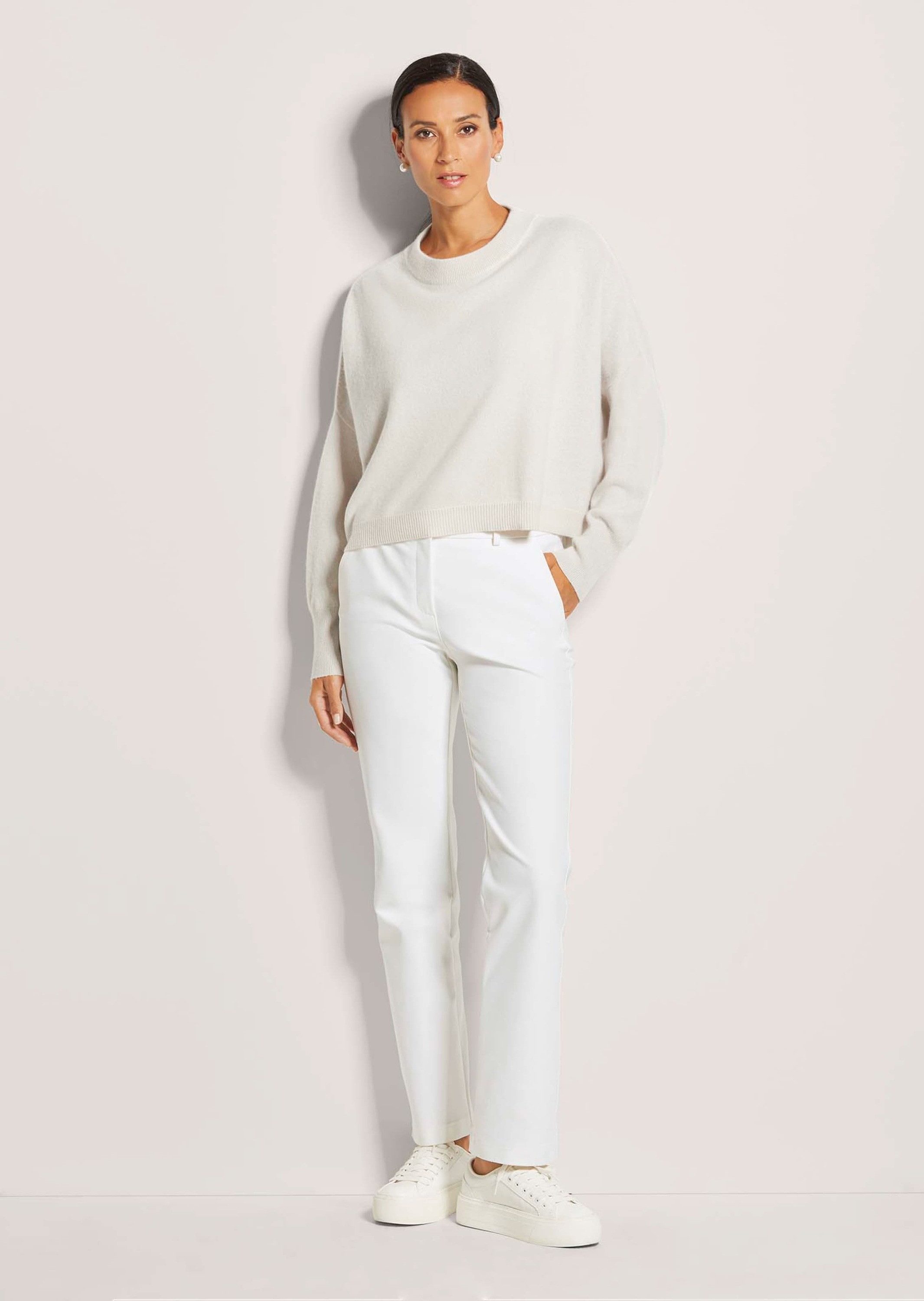 MADELEINE Strickpullover Kaschmir Pullover mit Rundhalsausschnitt Oversized günstig online kaufen