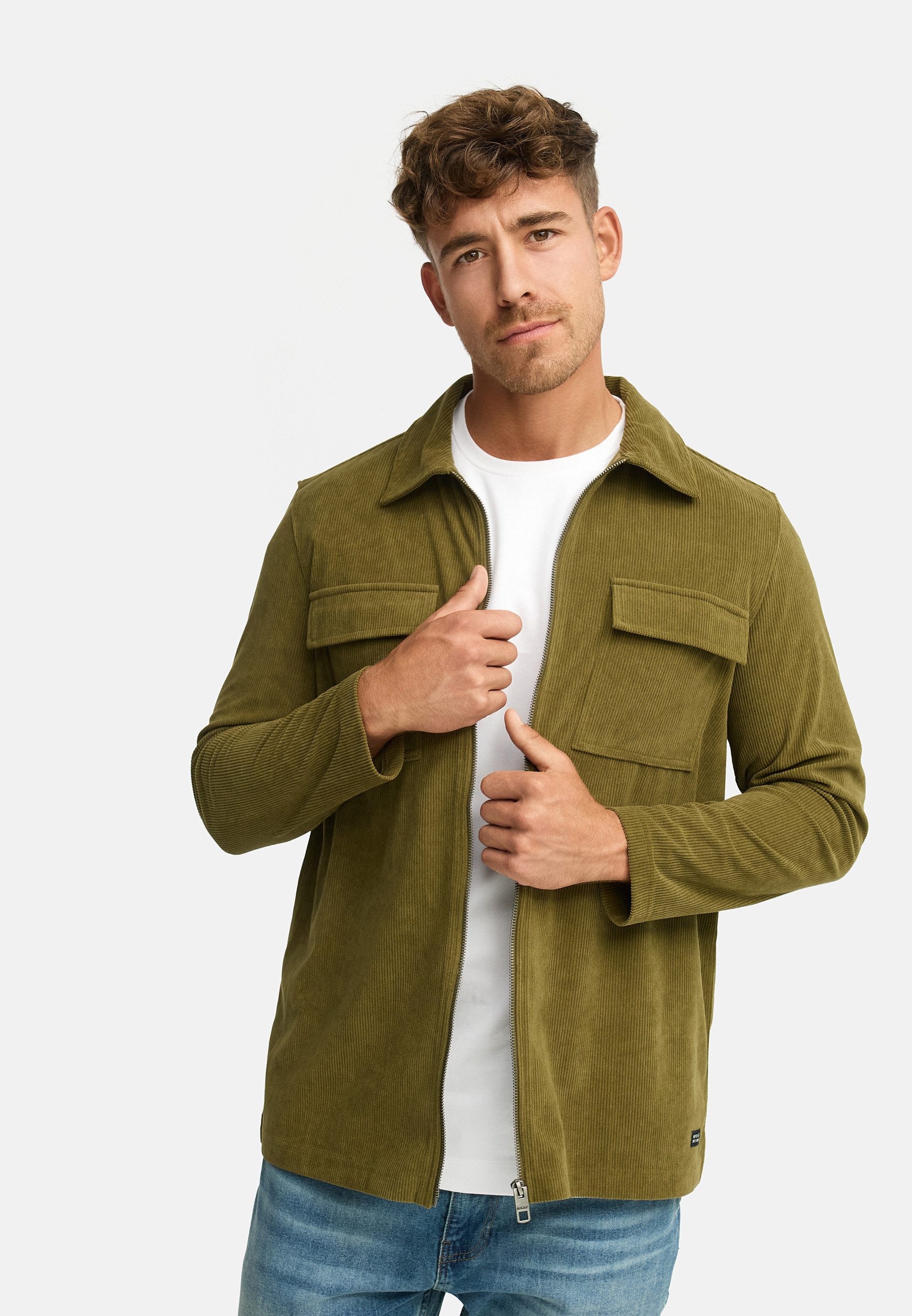 Indicode Langarmhemd INNemoto Zip Shirt Leichtes günstig online kaufen
