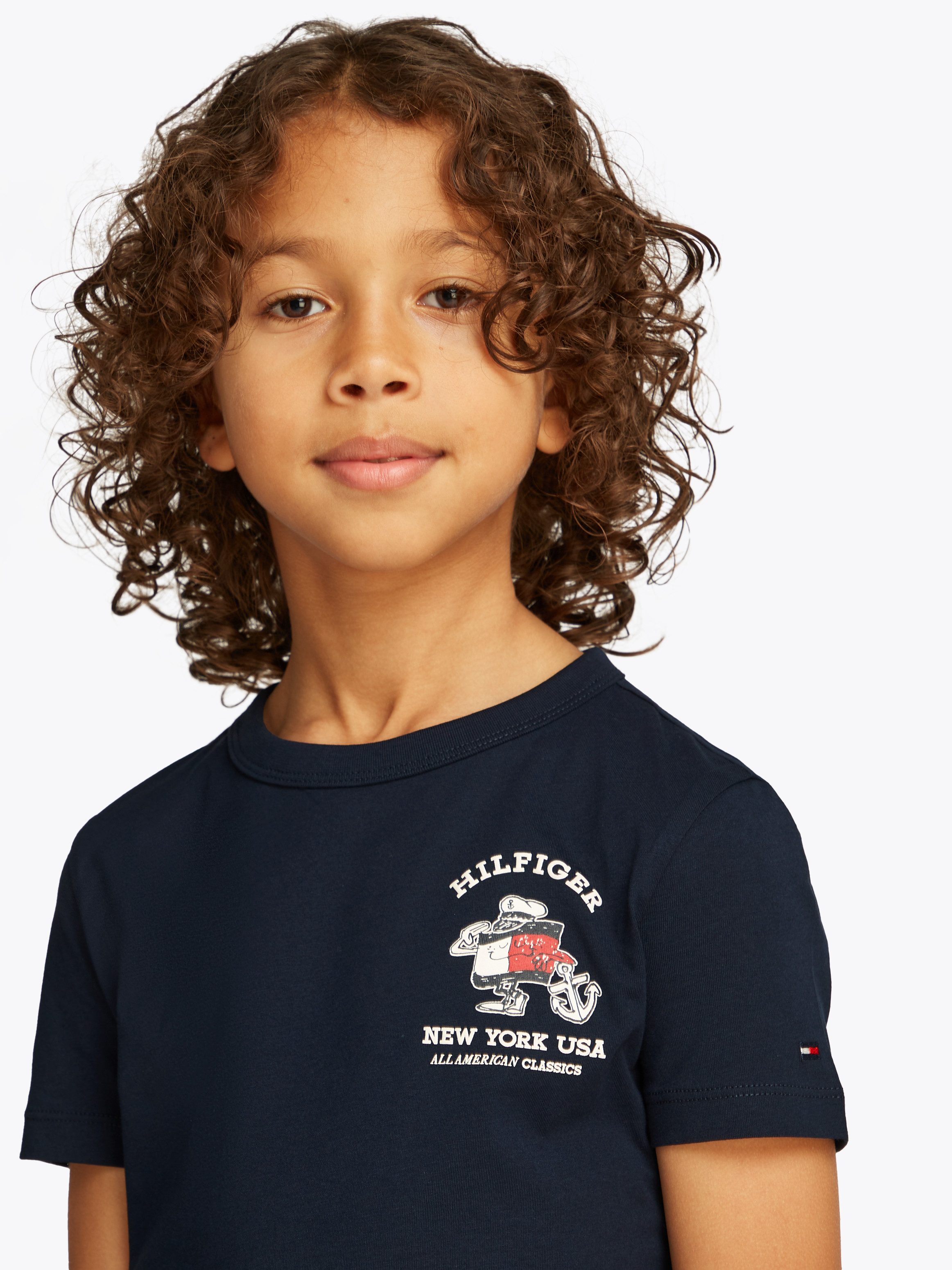 Tommy Hilfiger T-Shirt FLAG FUN TEE SS mit Grafik-Logo