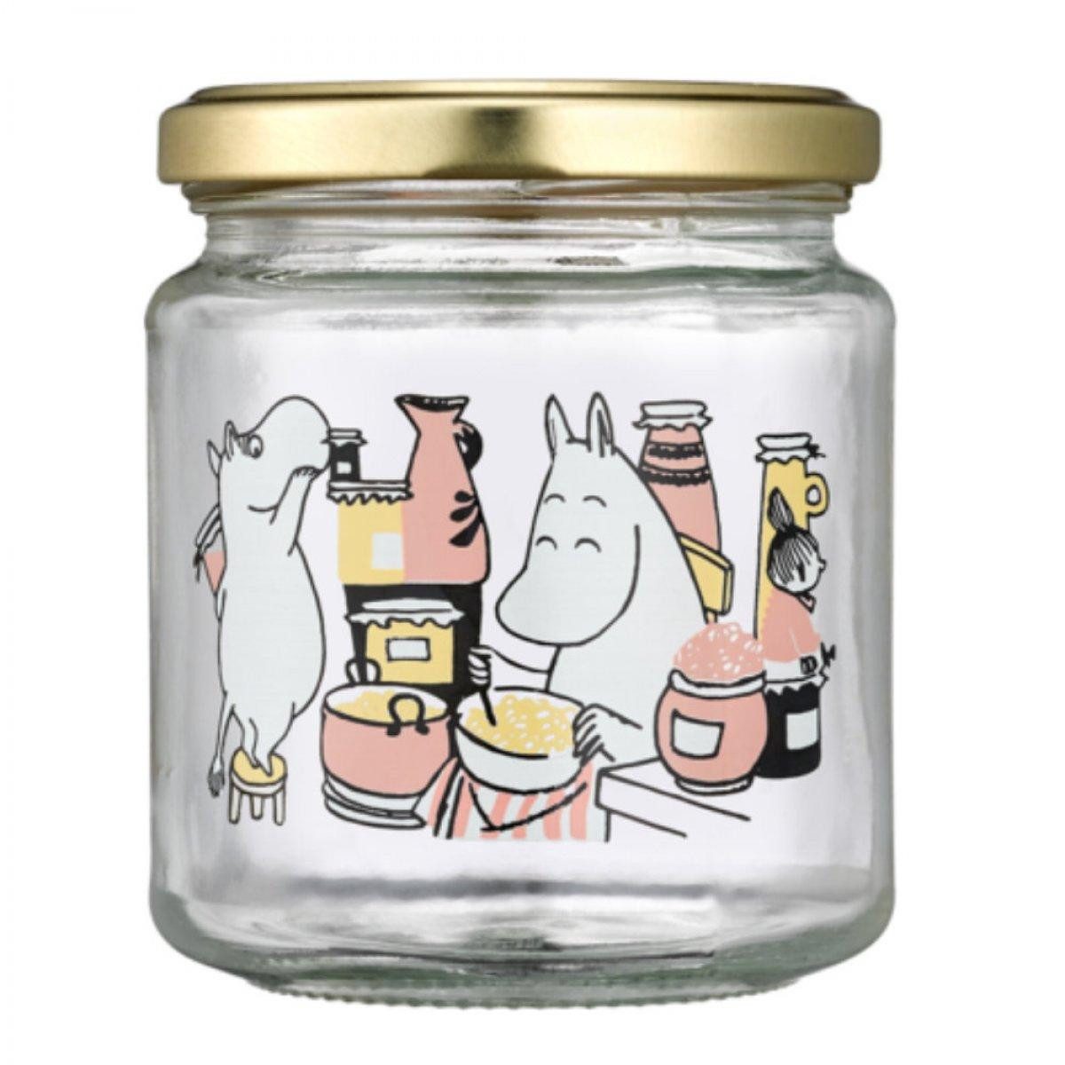 Muurla Vorratsdose Glas mit Schraubverschluss Moomin Jam (0,3L)