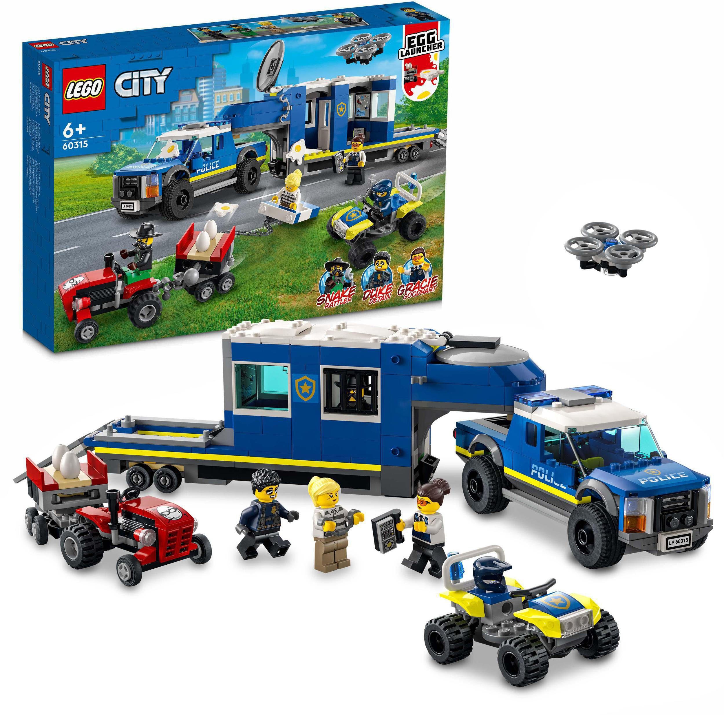 LEGO® Konstruktionsspielsteine Mobile Polizei-Einsatzzentrale (60315), LEGO® City, (436 St)