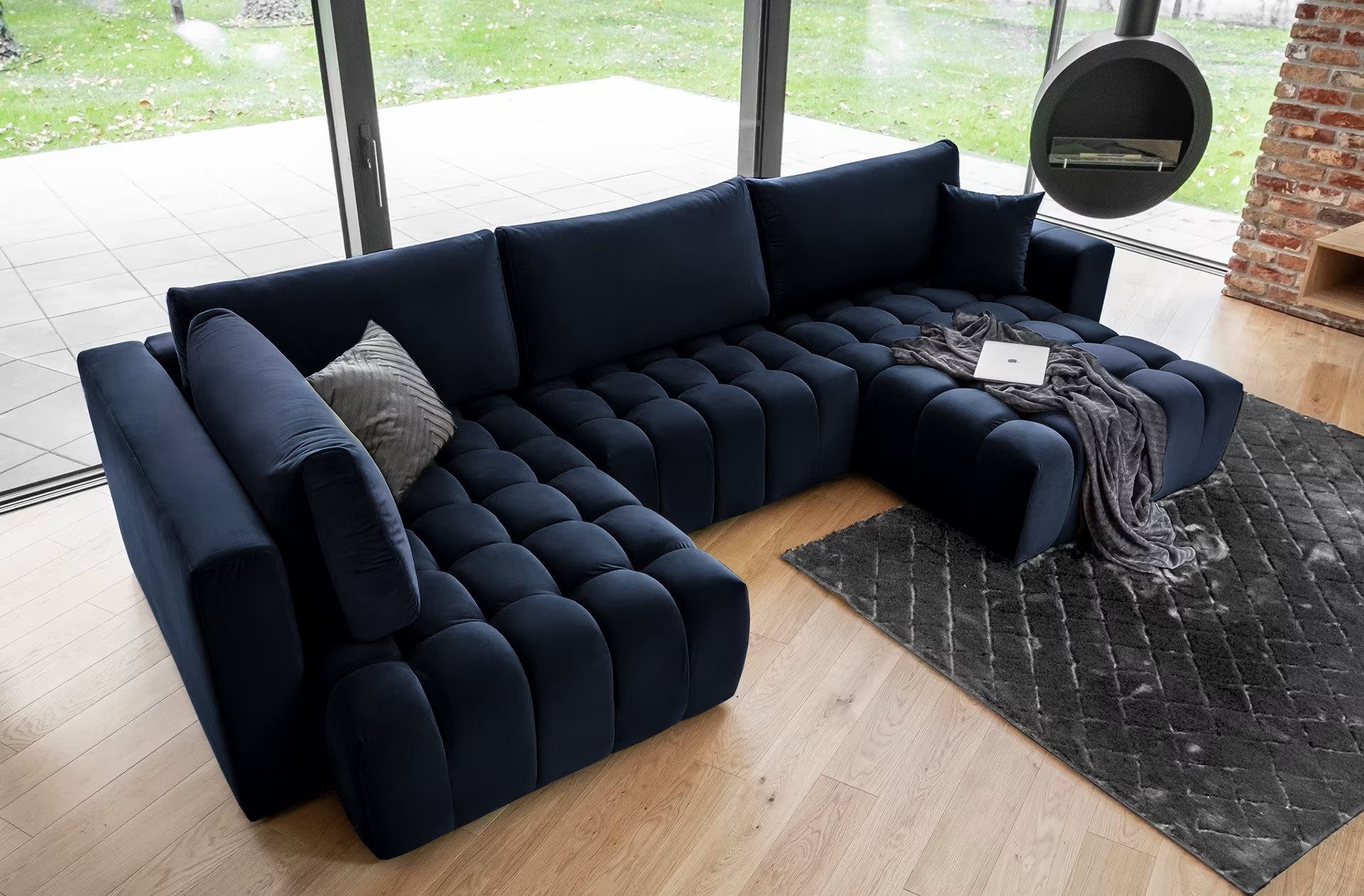Myhomelando Wohnlandschaft Vico U-Form, Schlaffunktion, Bettkasten, 340 x 170 cm, Wohnlandschaft U Form mit Schlaffunktion und Bettkasten