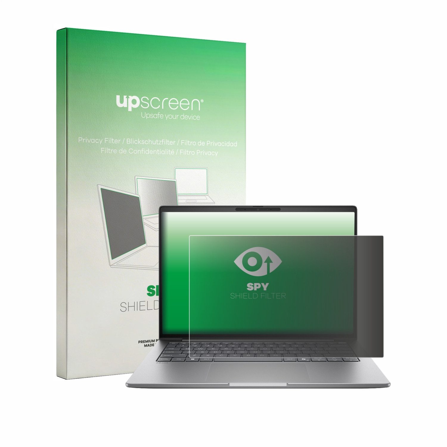 upscreen Displayschutzfolie Blickschutzfilter für HP Zbook 8 G2i 14", Anti-Spy Privacy Filter Sichtschutz Blickschutzfilter Blaulicht-Schutz