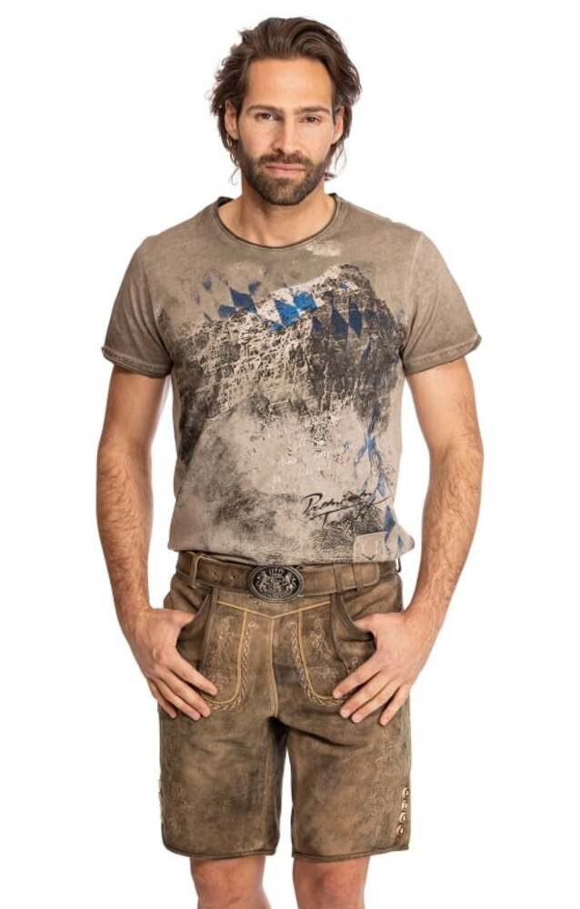 Maddox Trachtenlederhose Horn-stein-Antik Gürtel mit altsilberner günstig online kaufen