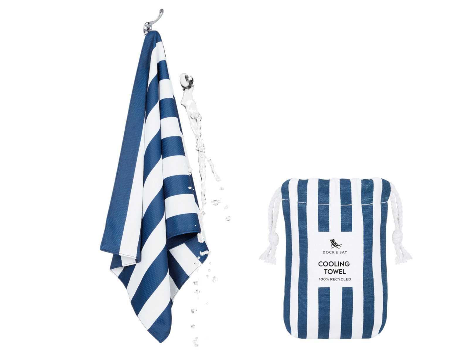 Dock & Bay LTD c/o Handtücher Handtuch kühlend Whitsunday Blue 69x33cm, Polyester (COOL-CAB-NAVY-R)