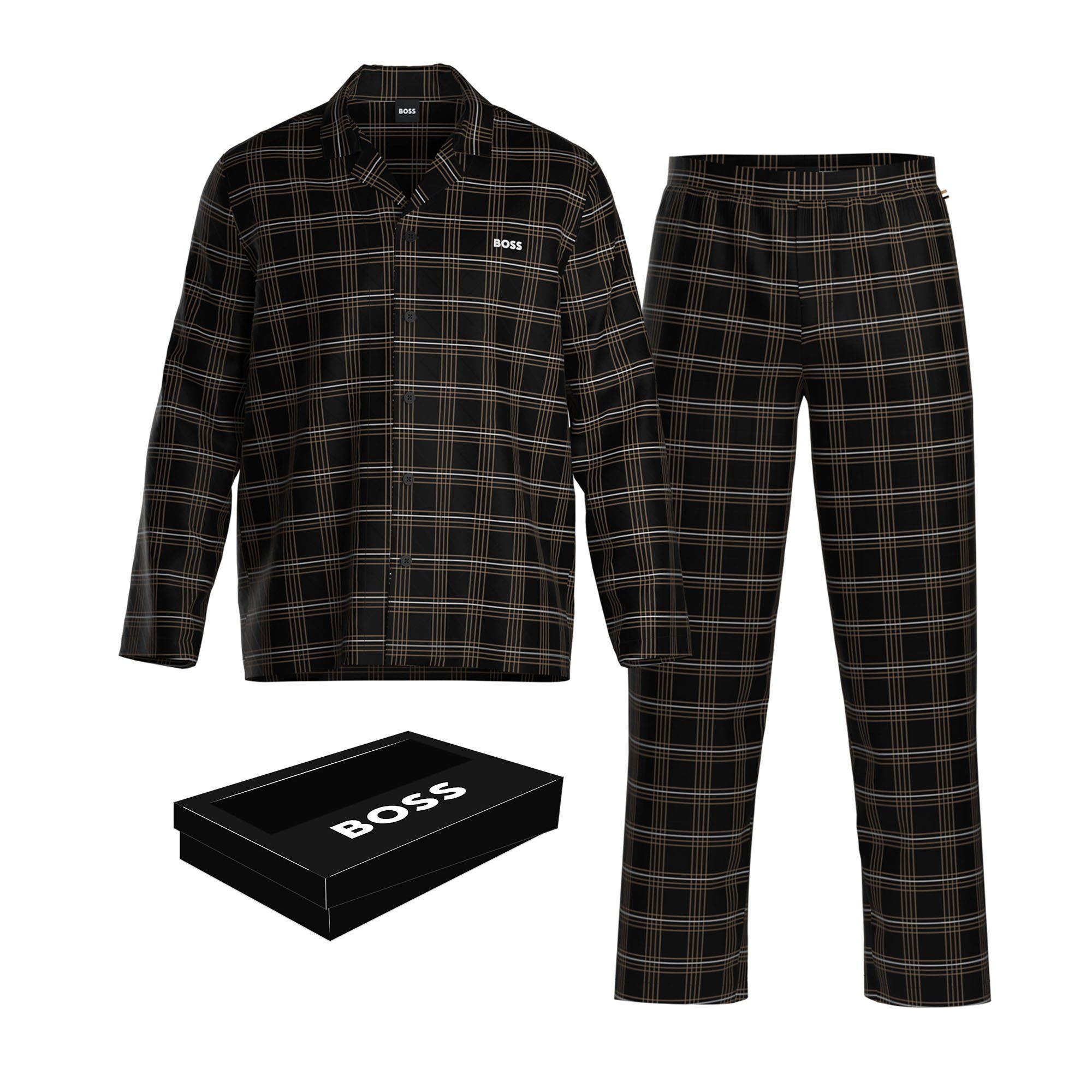 BOSS Pyjama »Herren Schlafanzug Set, 2-tlg. - Pyjama lang,« online kaufen |  OTTO
