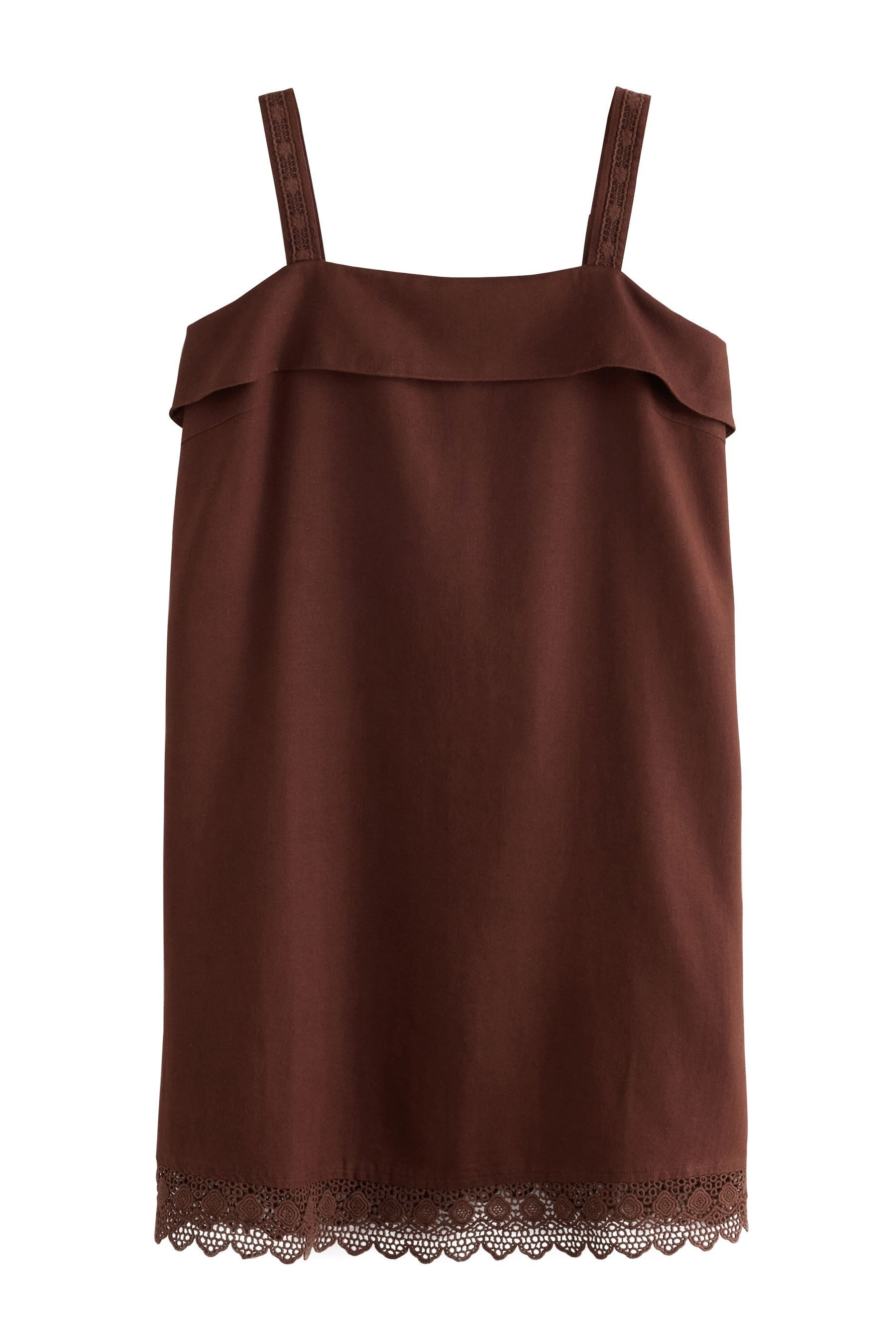 Next Trägerkleid Minikleid mit Trägern und Umschlag, Kurzgröße (1-tlg)