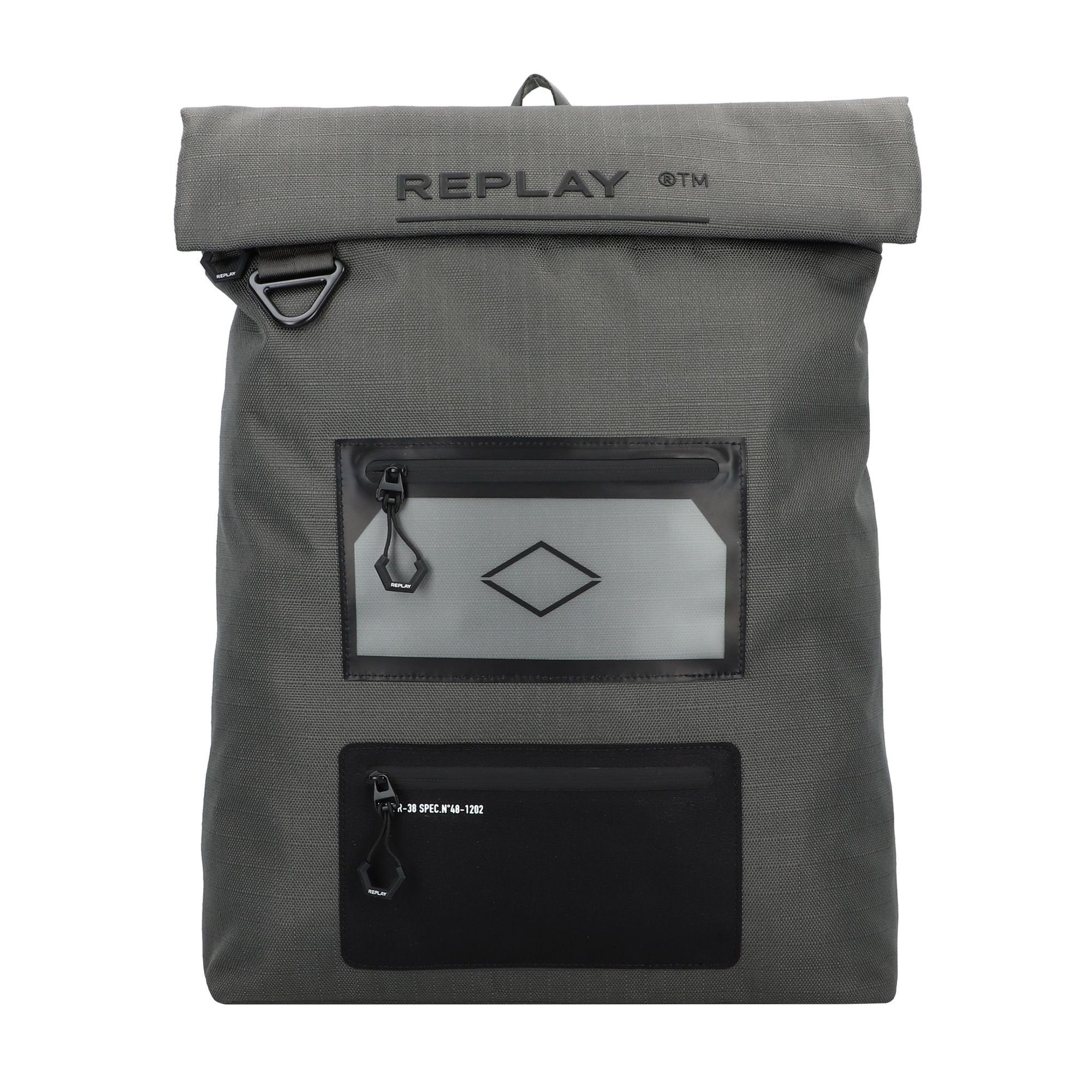 Replay Daypack, Polyurethan dk mouse grey