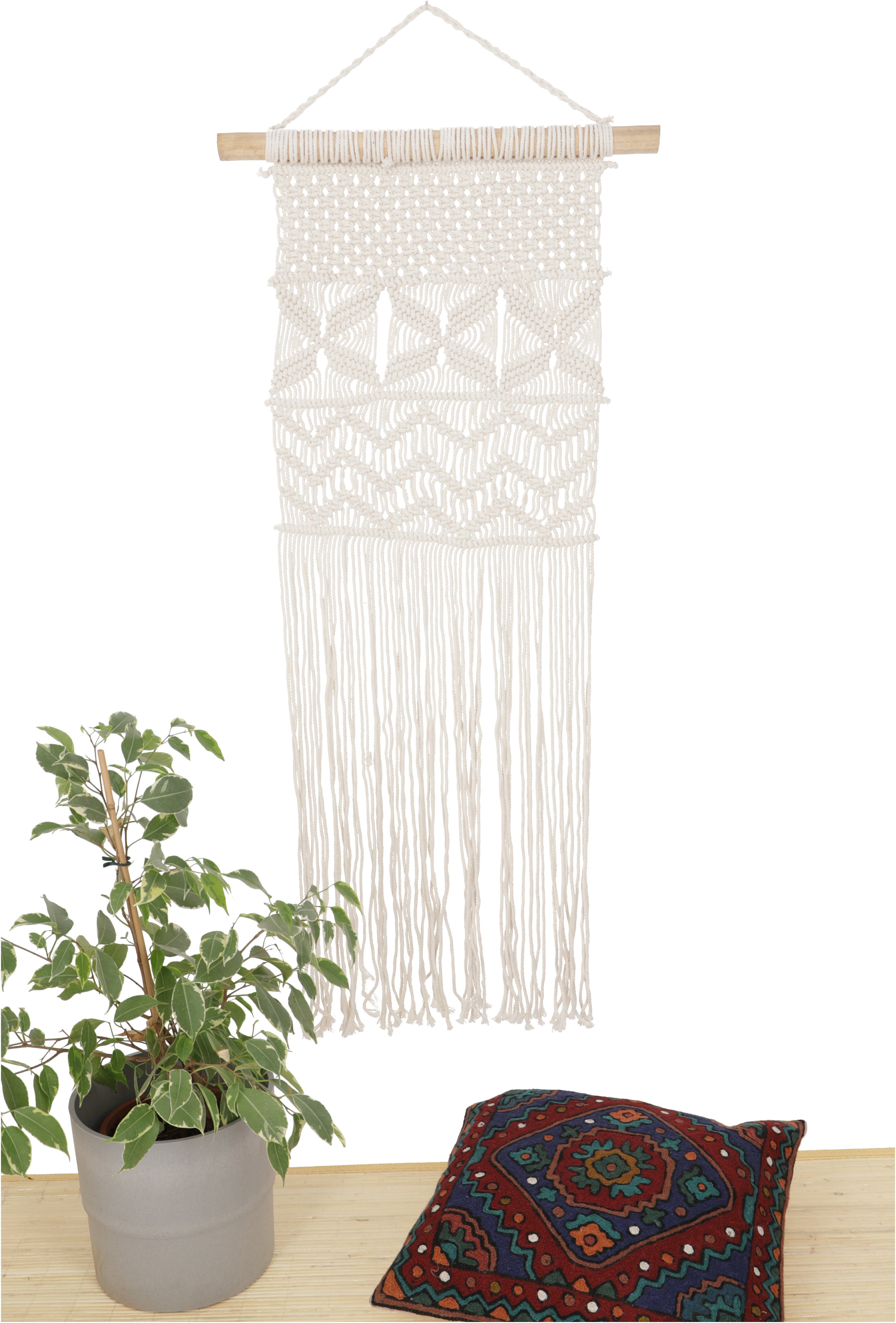Guru-Shop Wandbild Makramee Wandbehang Wanddekoration im günstig online kaufen