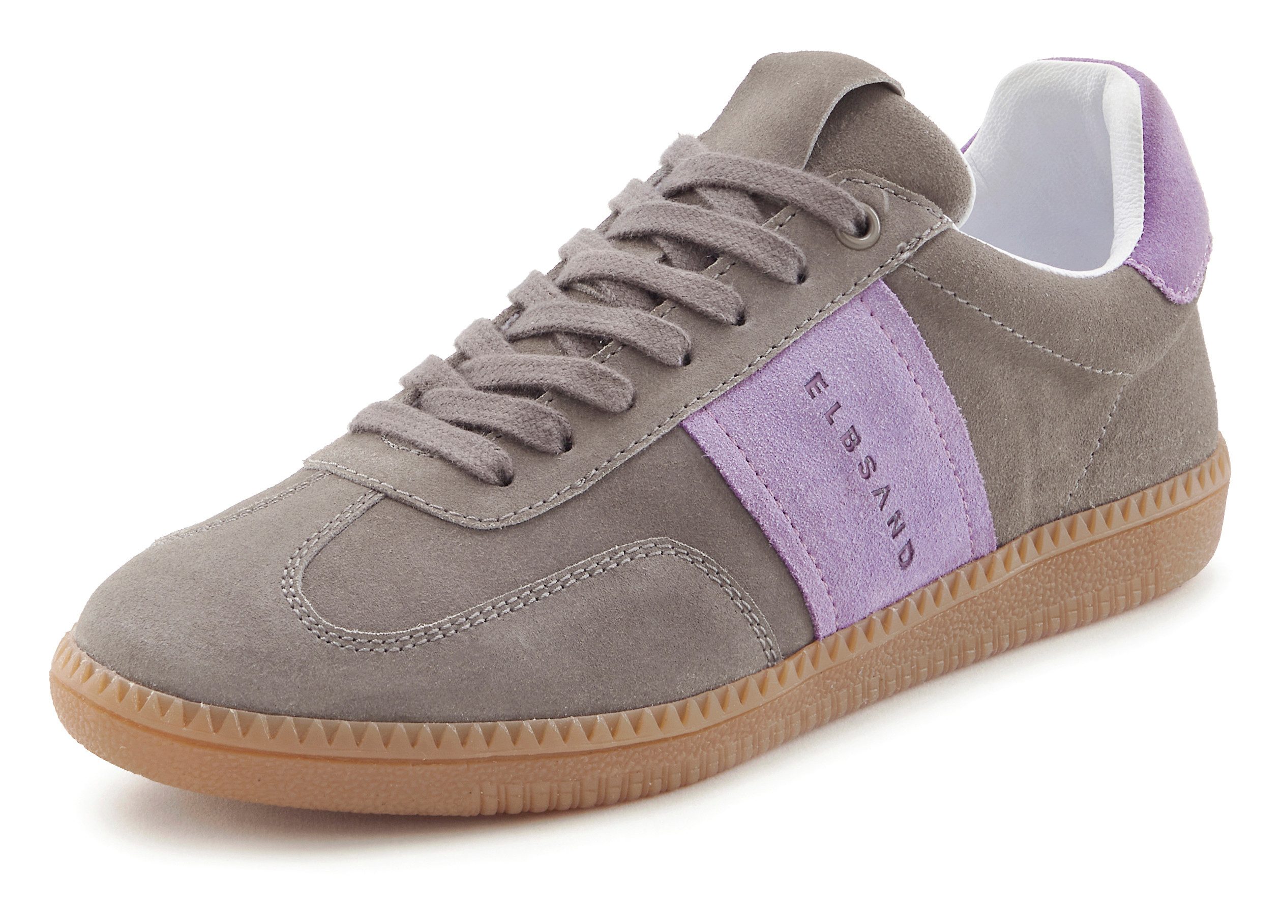 Elbsand Freizeitschuh, Schnürschuh, Turnschuh, Retro Sneaker, Lederschuh Sneaker Ledersneaker, Schnürhalbschuh aus Leder im modernen Retro Look Unisex