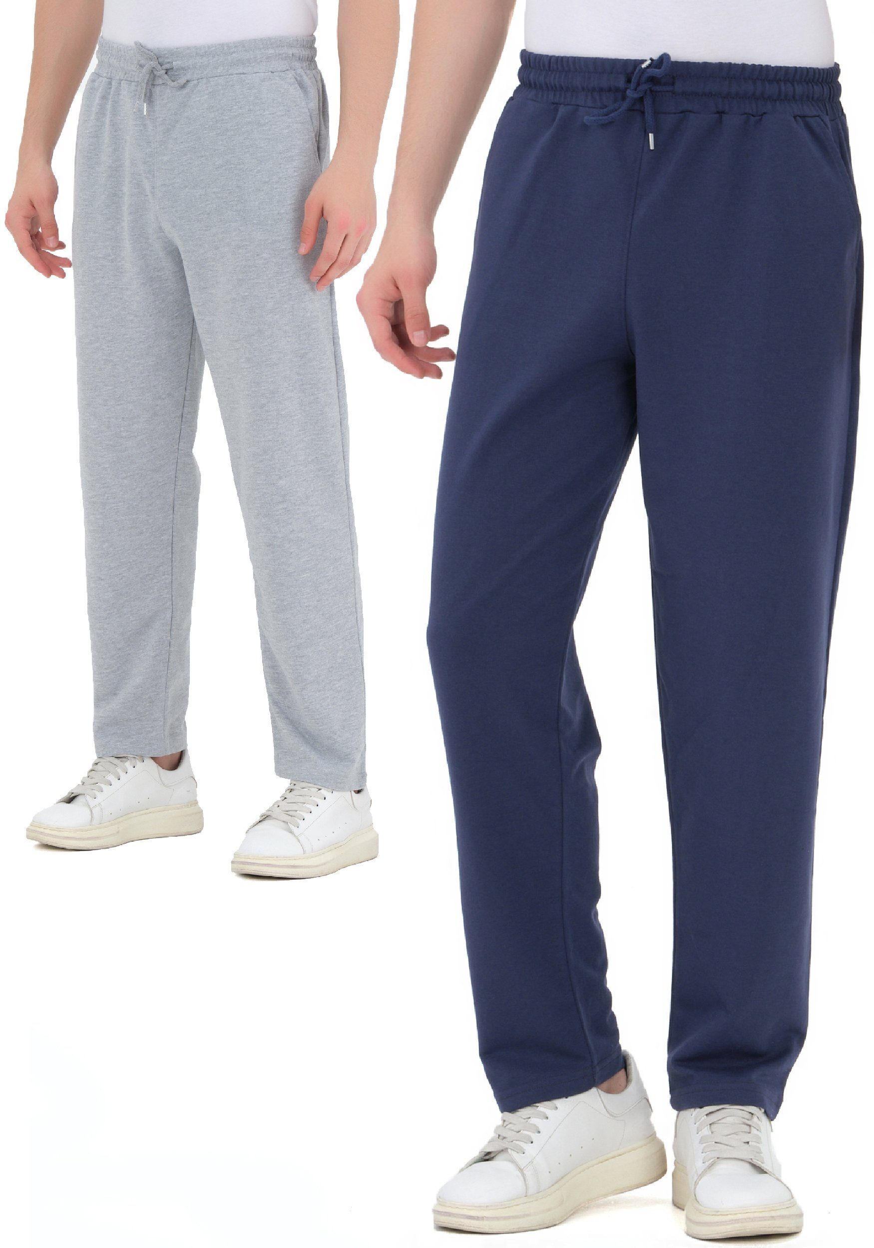 ROSS CAMP Jogginghose Sporthose Herren (2-tlg) Baumwolle