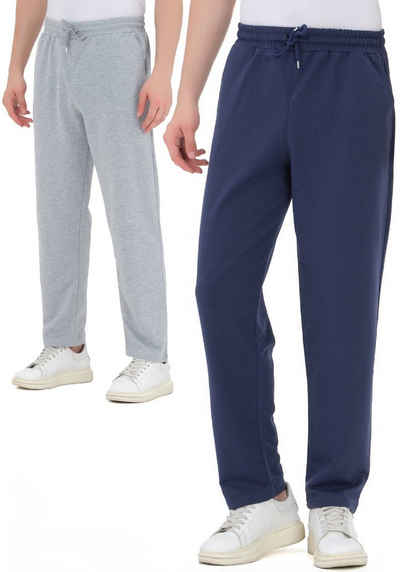 ROSS CAMP Jogginghose Sporthose Herren (2-tlg) Baumwolle, Freizeit, Sweatpants