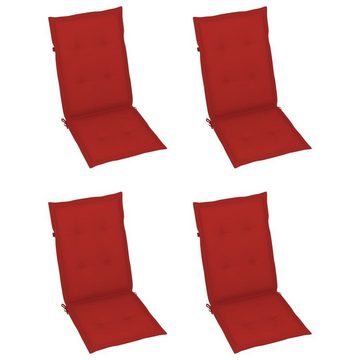 vidaXL Polsterauflage Gartenstuhlauflagen 4 Stk Rot 120x50x3 cm Sitzpolster Sitzpolster