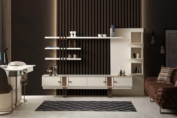 JVmoebel Essgruppe Neuheit Esszimmer Set Esstisch 4x Stühle Anrichte Sideboard 7tlg, (7-tlg., 1x Esstisch+4х Stühle+1x Sideboard+1x Anrichte), Made in Europa