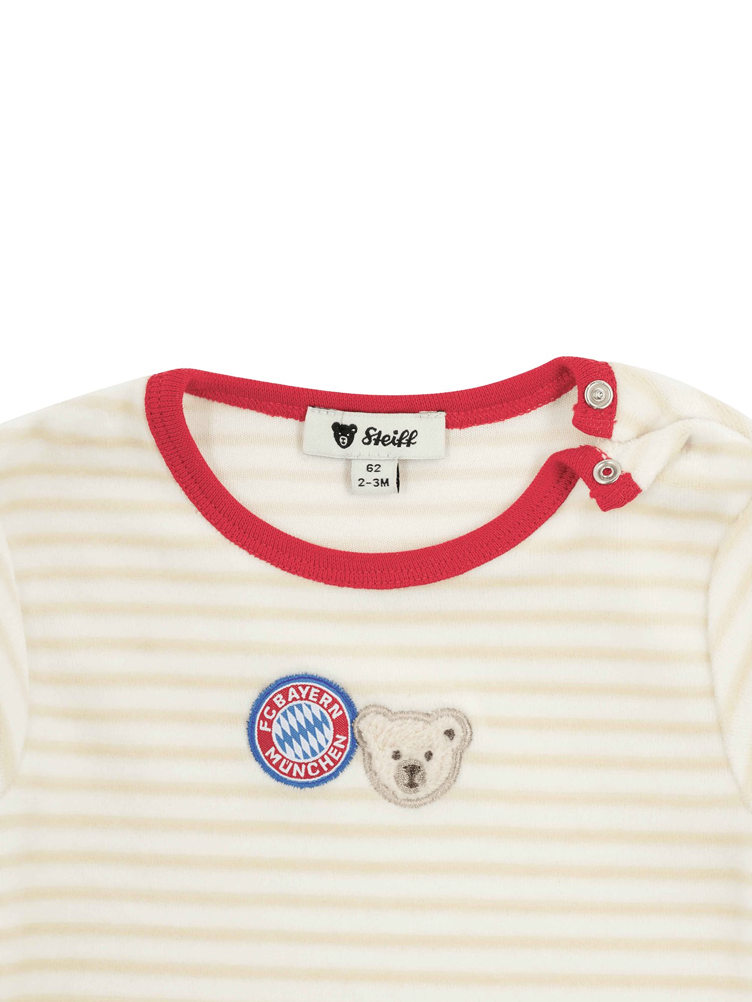 Steiff Body FC Bayern München, Strampler langarm, Baby, Off white