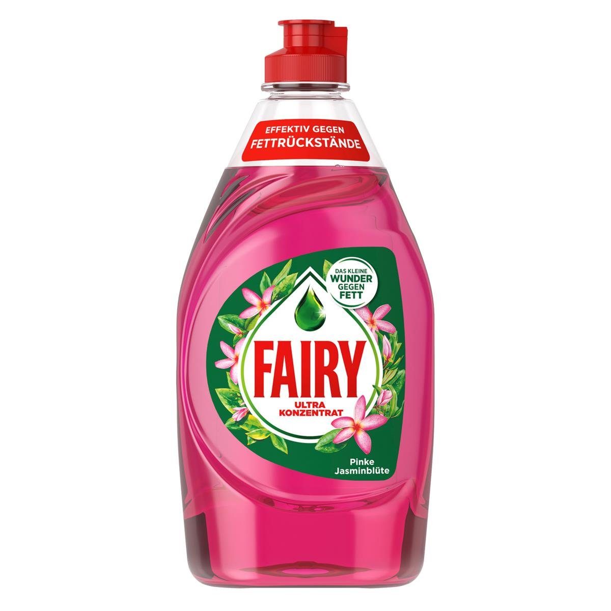 Fairy Fairy Spülmittel Ultra Konzentrat Pinke Jasminblüte 450ml gegen Fett (Geschirrspülmittel