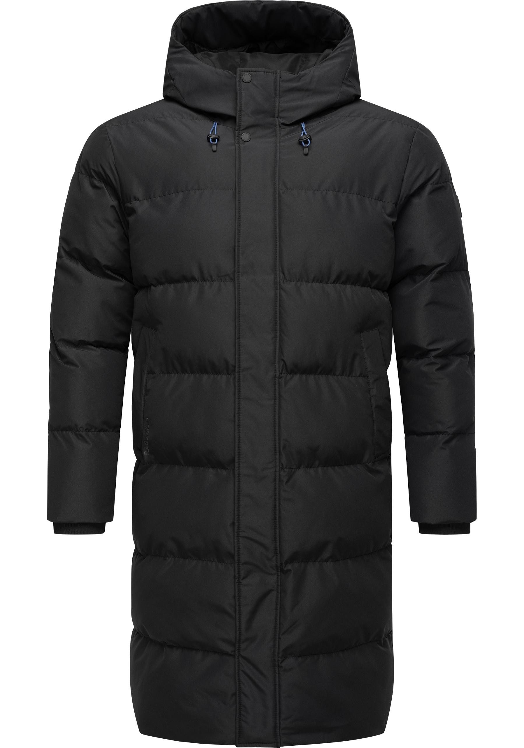 Ragwear Steppmantel Nordwey Wasserdichter Herren Wintermantel mit verstellbarer Kapuze
