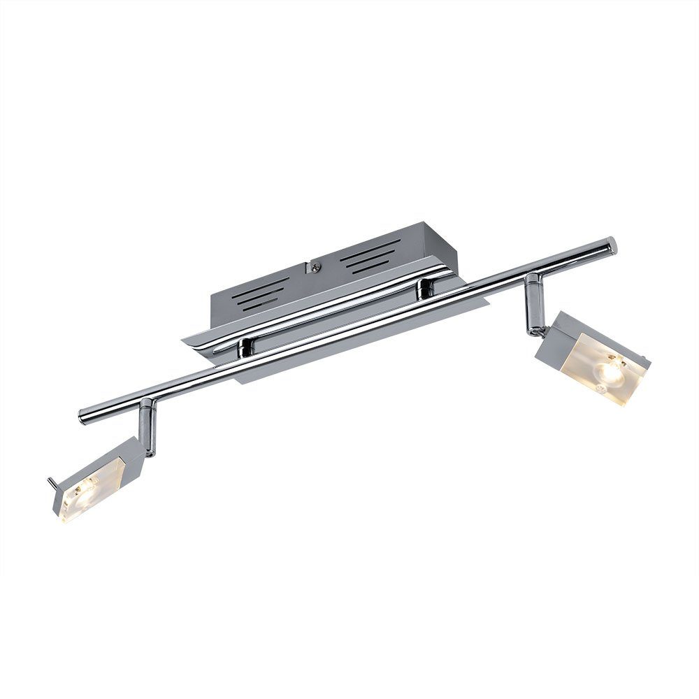 Brilliant LED Deckenleuchte, LED-Leuchtmittel fest verbaut, Warmweiß, Wandleuchte Deckenlampe Spotleuchte LED 2 Flammig schwenkbar verchromt