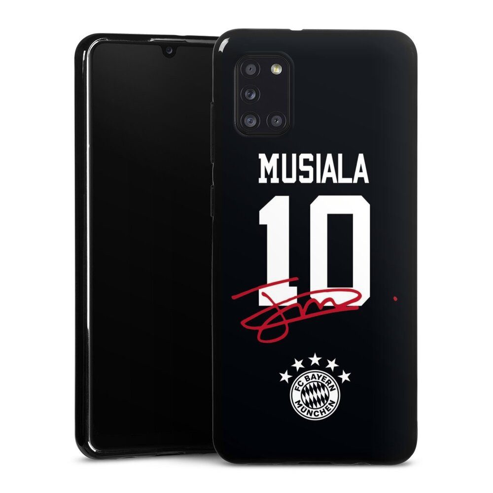 DeinDesign Handyhülle FC Bayern München Jamal Musiala FCB Musiala 10, Samsung Galaxy A31 Silikon Hülle Bumper Case Handy Schutzhülle