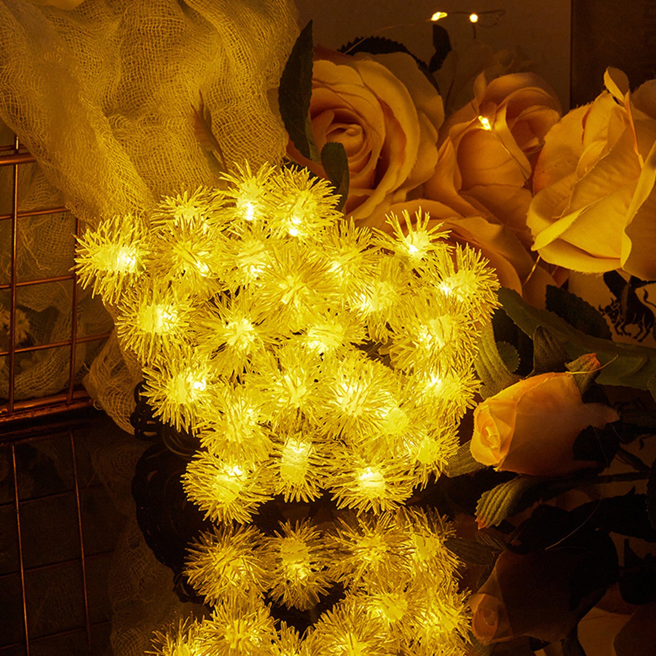 Solar fling Lichterkette, Hochzeit, 50 Lichter, Garten, Party Baum, für LANOR LED-Stripes,Lichterkette,Lichtbalken,7M LED Solarleuchte Geeignet