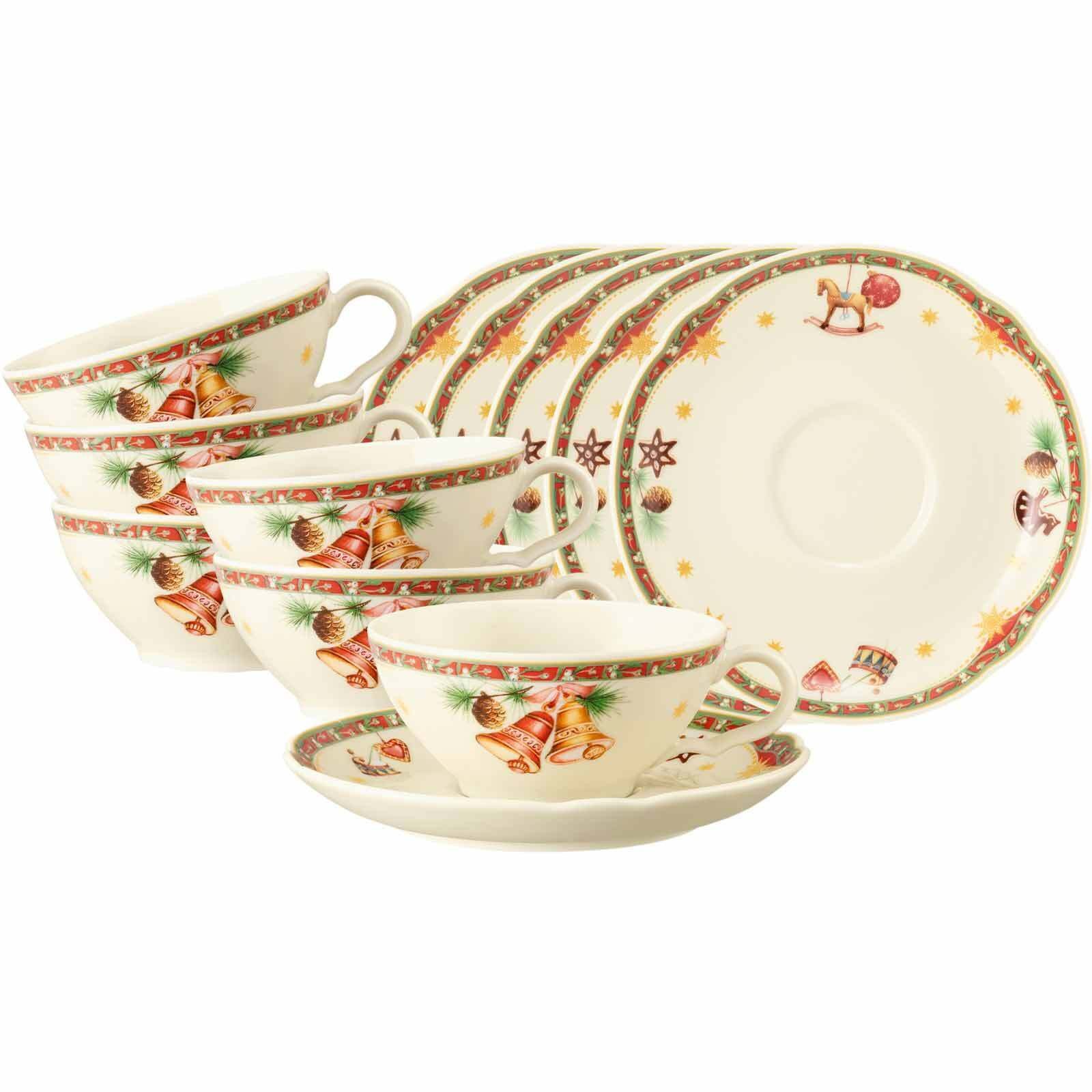 Seltmann Weiden Tasse Marieluise Weihnachtsnostalgie, 12-tlg., Porzellan