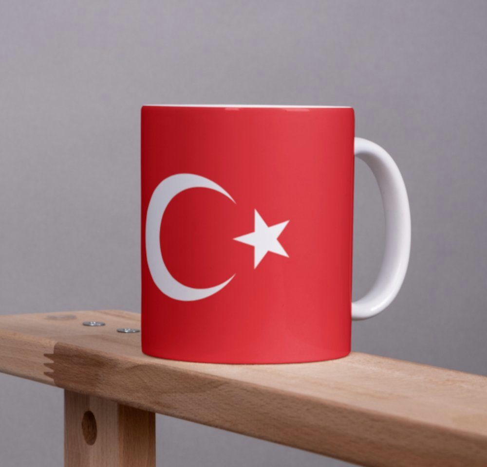 Tinisu Tasse Türkei Kaffeetasse Pot Flagge Kaffee Tasse Becher TURK Coffeecup