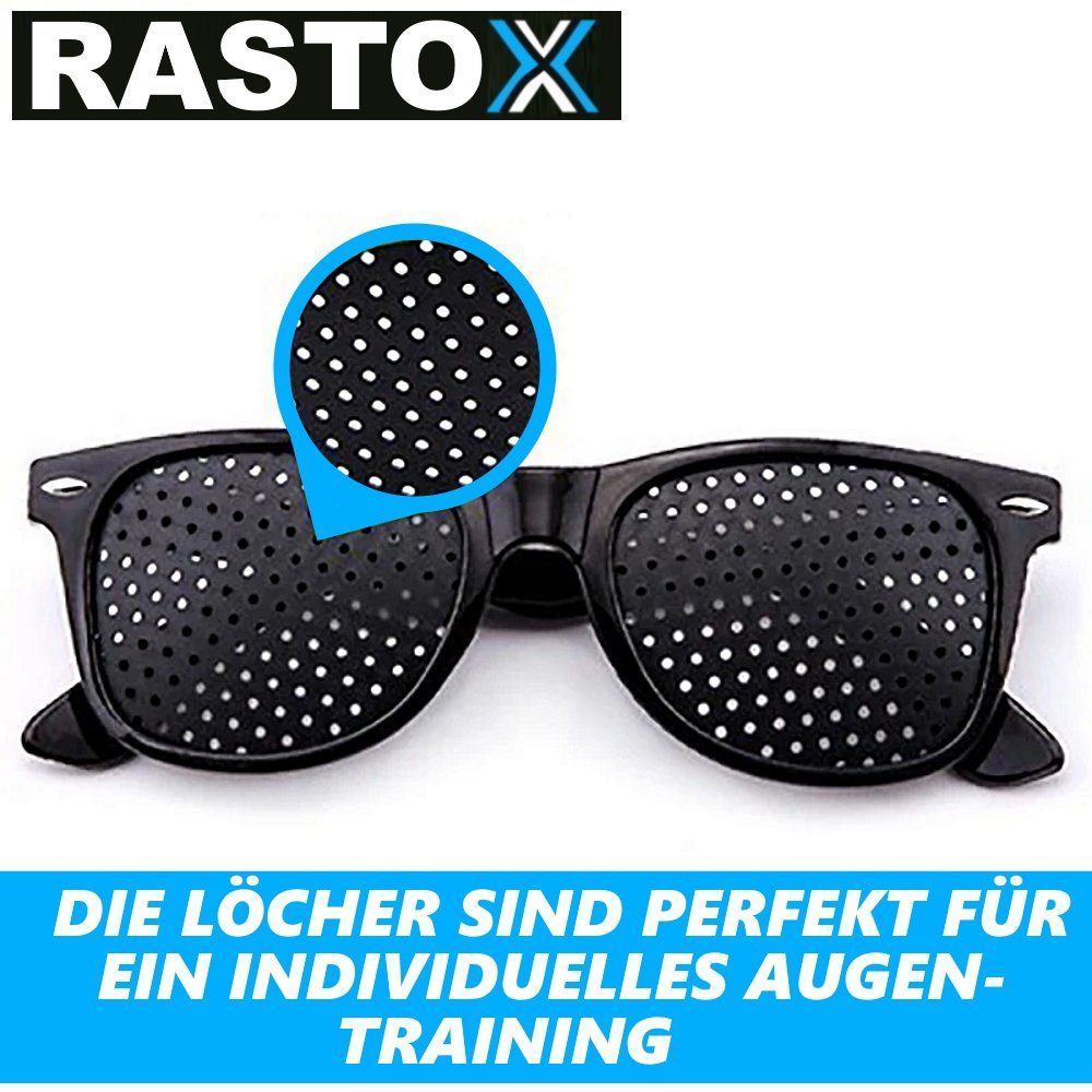 Raster-Brille Gitter Loch RASTOX MAVURA Gitterbrille Brille schwarz Brille Entspannung, Augentraining