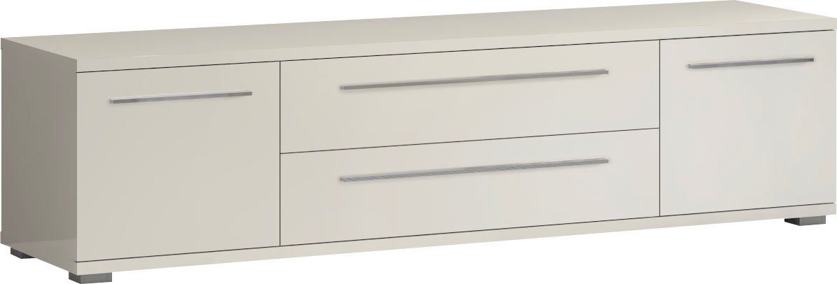OTTO home Lowboard Piano TV-Kommode in Breite 165 oder 180 cm mit Soft-Close-Funktion, Hochglanz UV-lackiert, Br 180 cm mit versch. Tür- und Schubkastenmaße